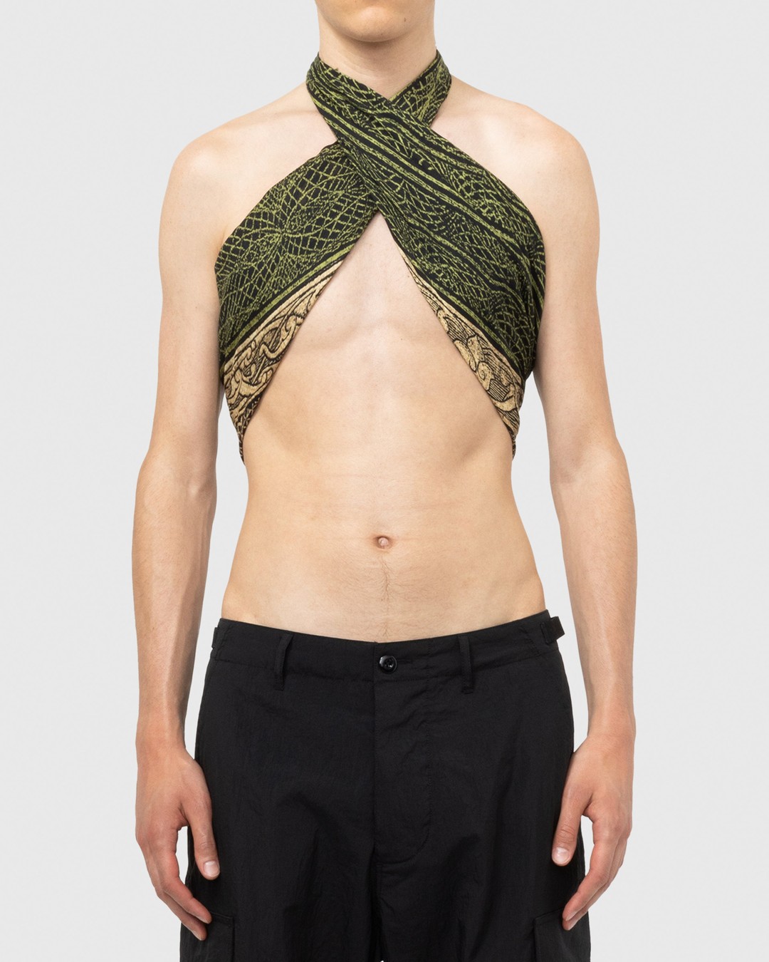Jean Paul Gaultier – Cartouche Scarf Green/Ecru/Black/Orange - Scarves - Green - Image 6