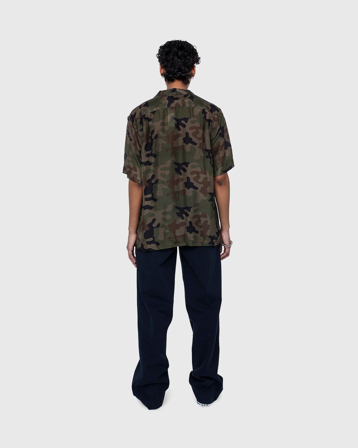 Dries van Noten – Carltone Silk Shirt Camouflage - Shortsleeve Shirts - Brown - Image 7