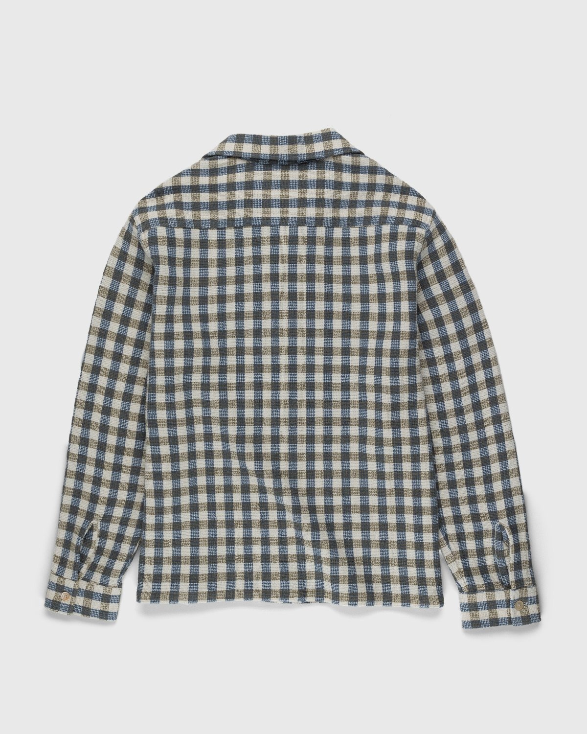 Our Legacy – Heusen Shirt Light Blue/Olive Summer Check - Shirts - Blue - Image 2