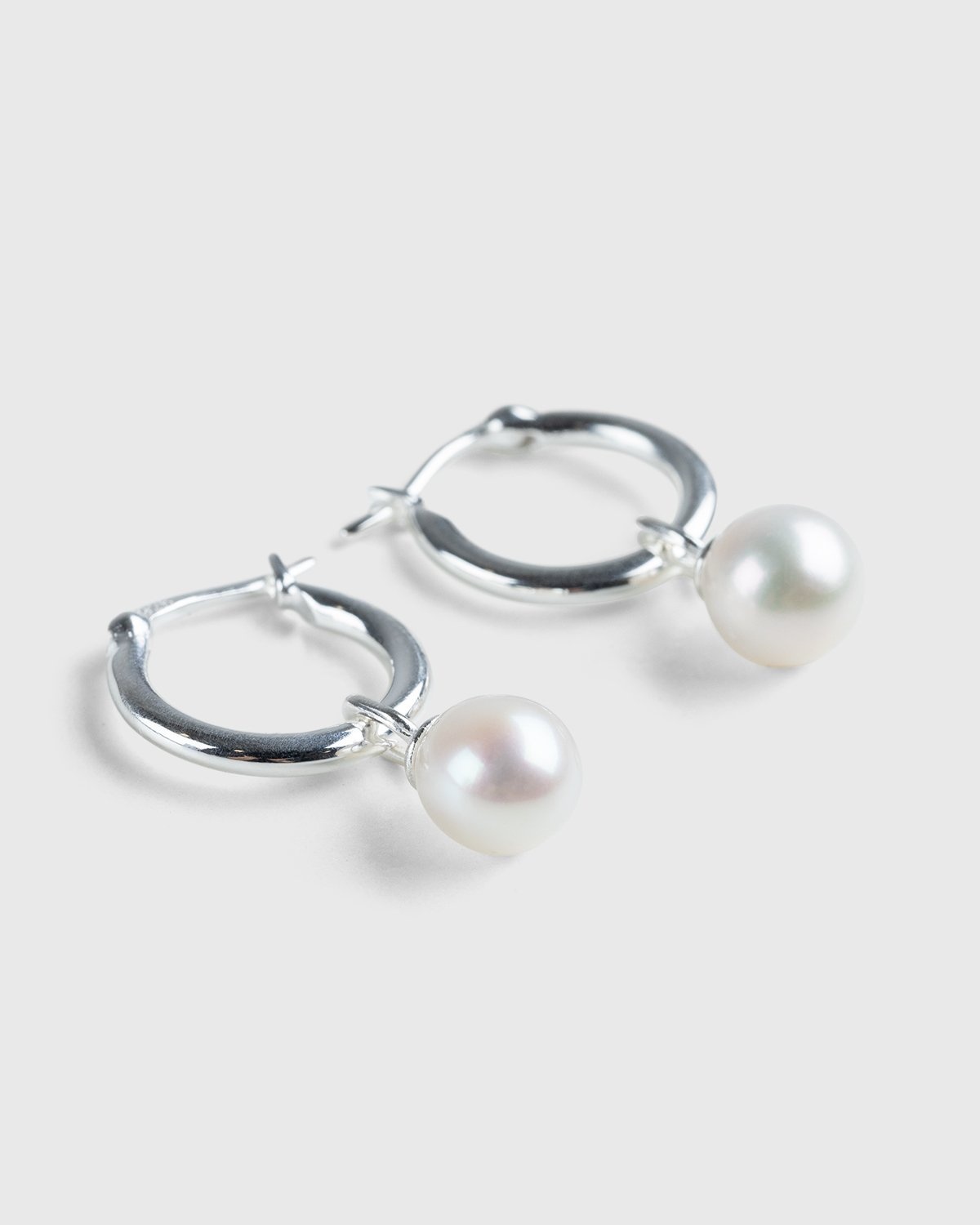 Hatton Labs – Pearl Hoop Earrings - Jewelry - White - Image 2