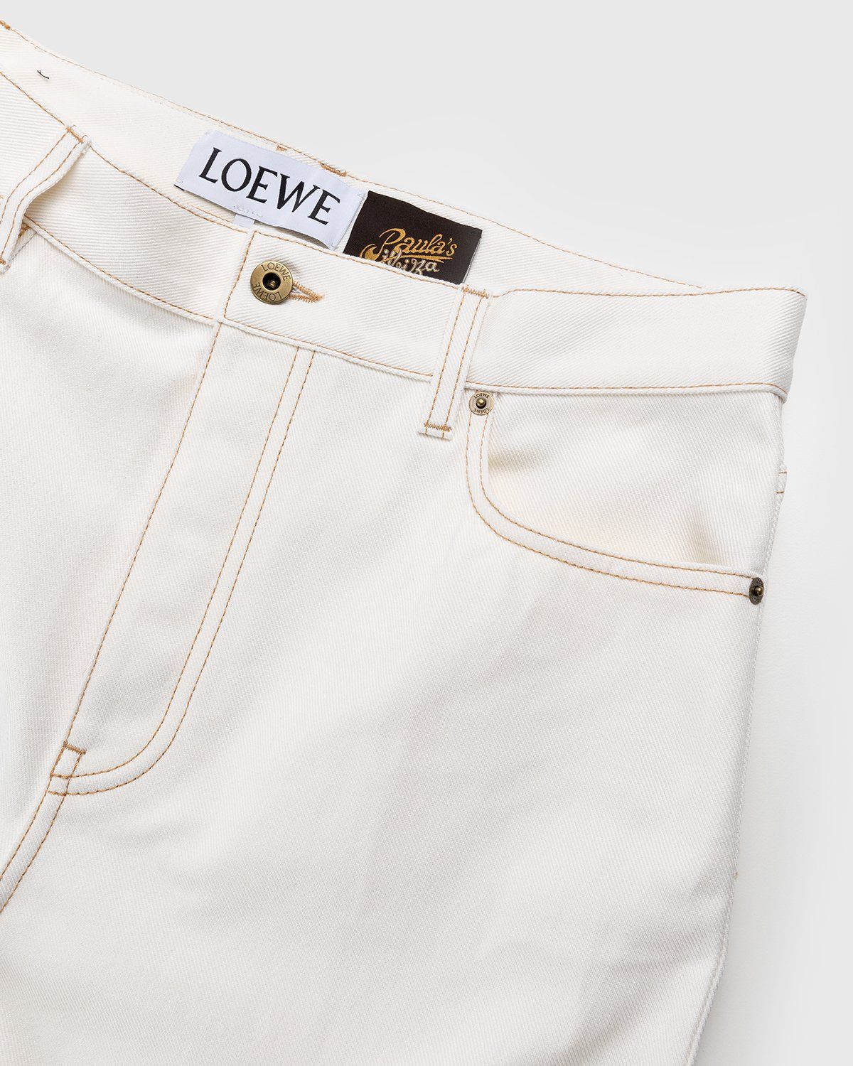 Loewe – Paula's Ibiza Boot Cut Denim Trousers White - Pants - White - Image 4