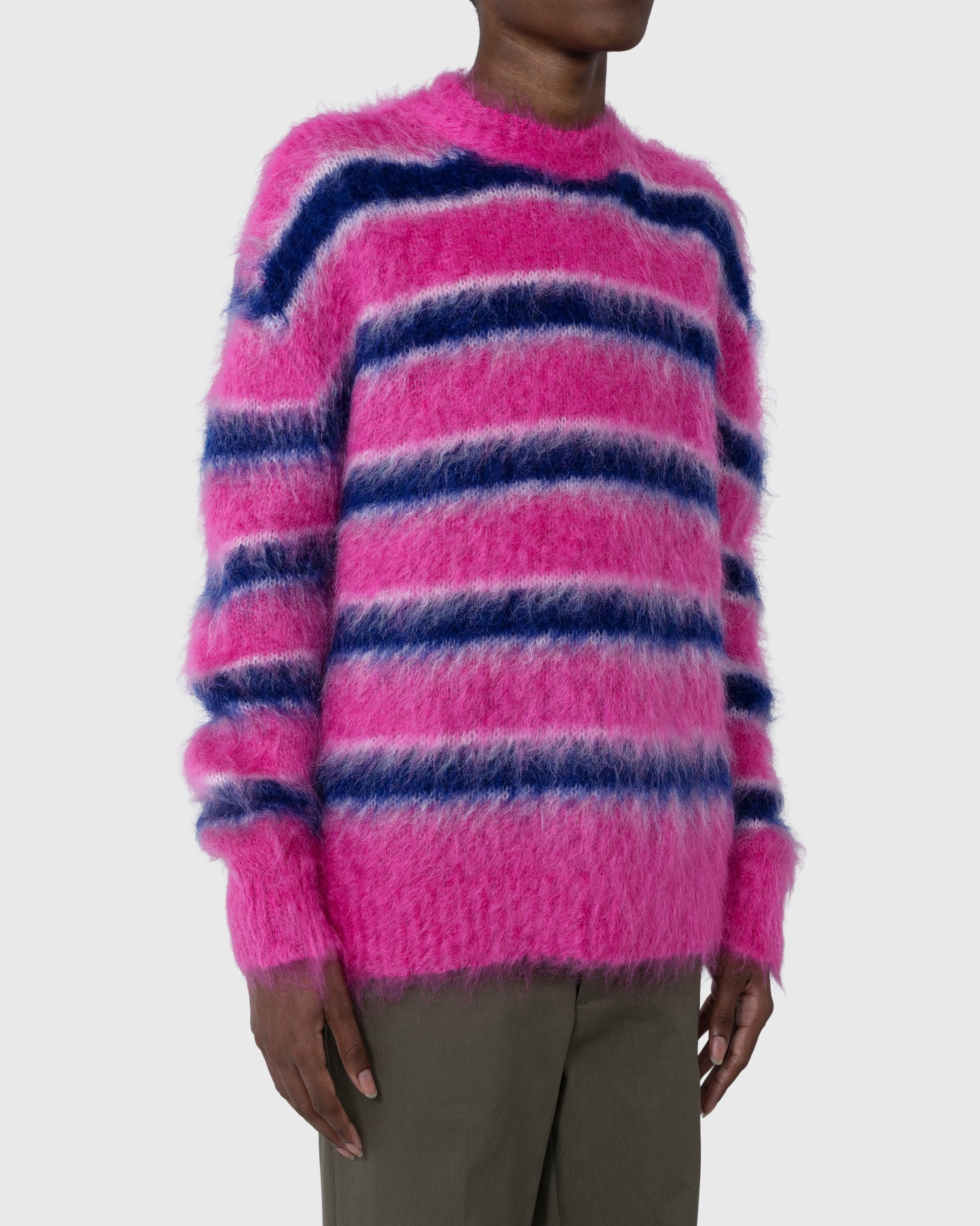 Marni – Striped Mohair Sweater Multi - Knitwear - Multi - Image 3