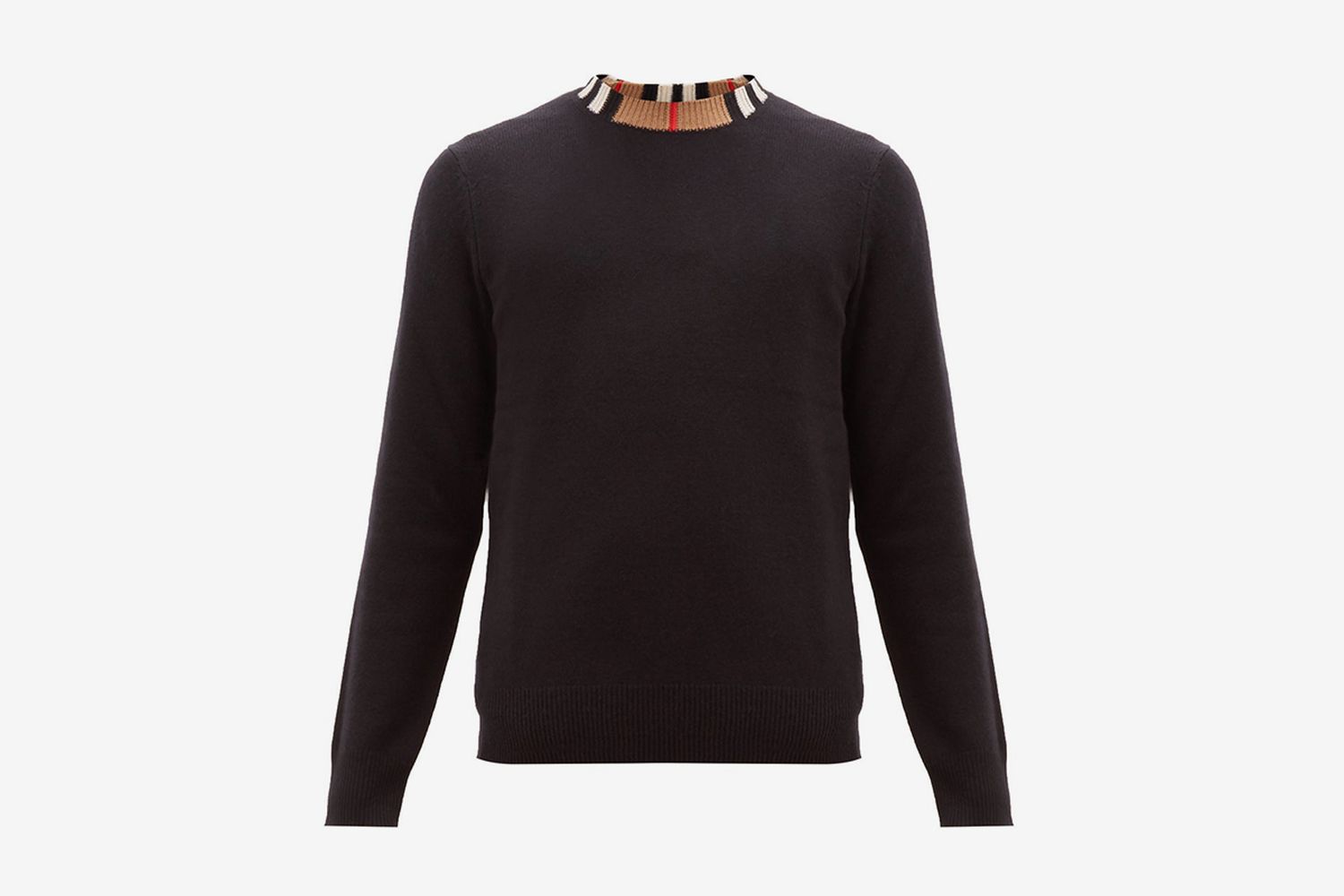 Noland House-Check Collar Cashmere Sweater