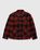 Check Car Coat Biking Red