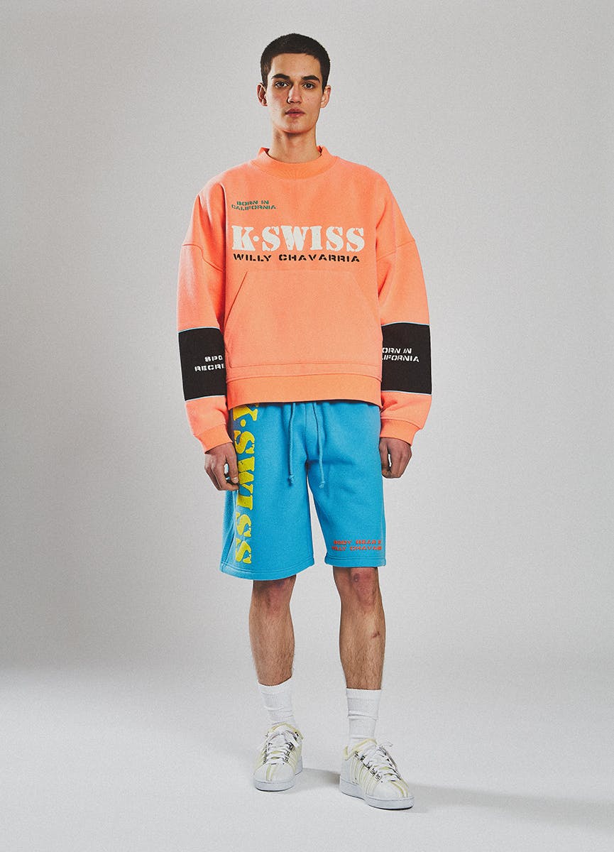 WILLY CHAVARRIA K-SWISS クルーネック トレーナー Tシャツ/カットソー(七分/長袖) サイト無料