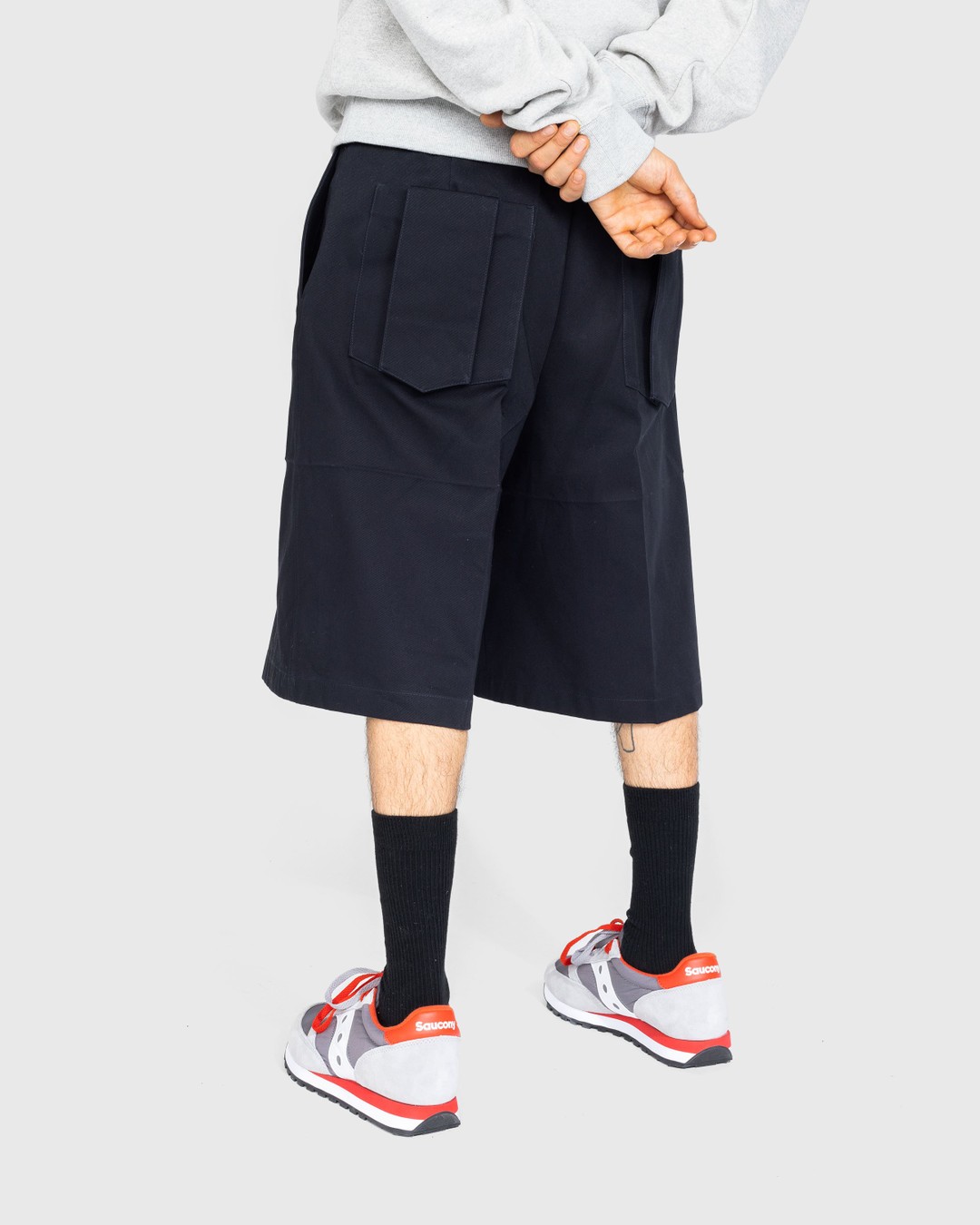 Jil Sander – Belted Shorts Navy - Shorts - Blue - Image 3