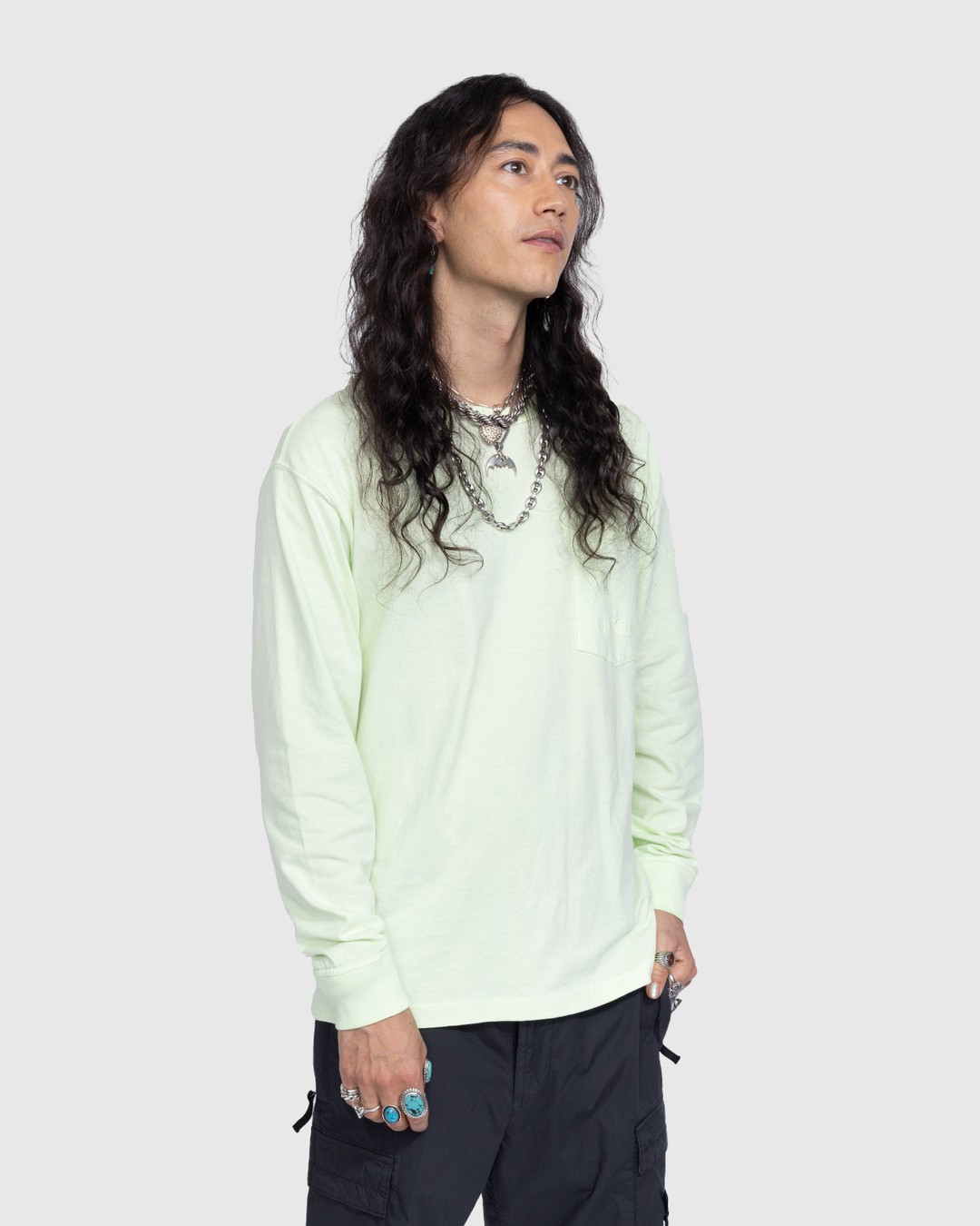 Stone Island – T-Shirt M/Lunga Green 21244 - Tops - Green - Image 2