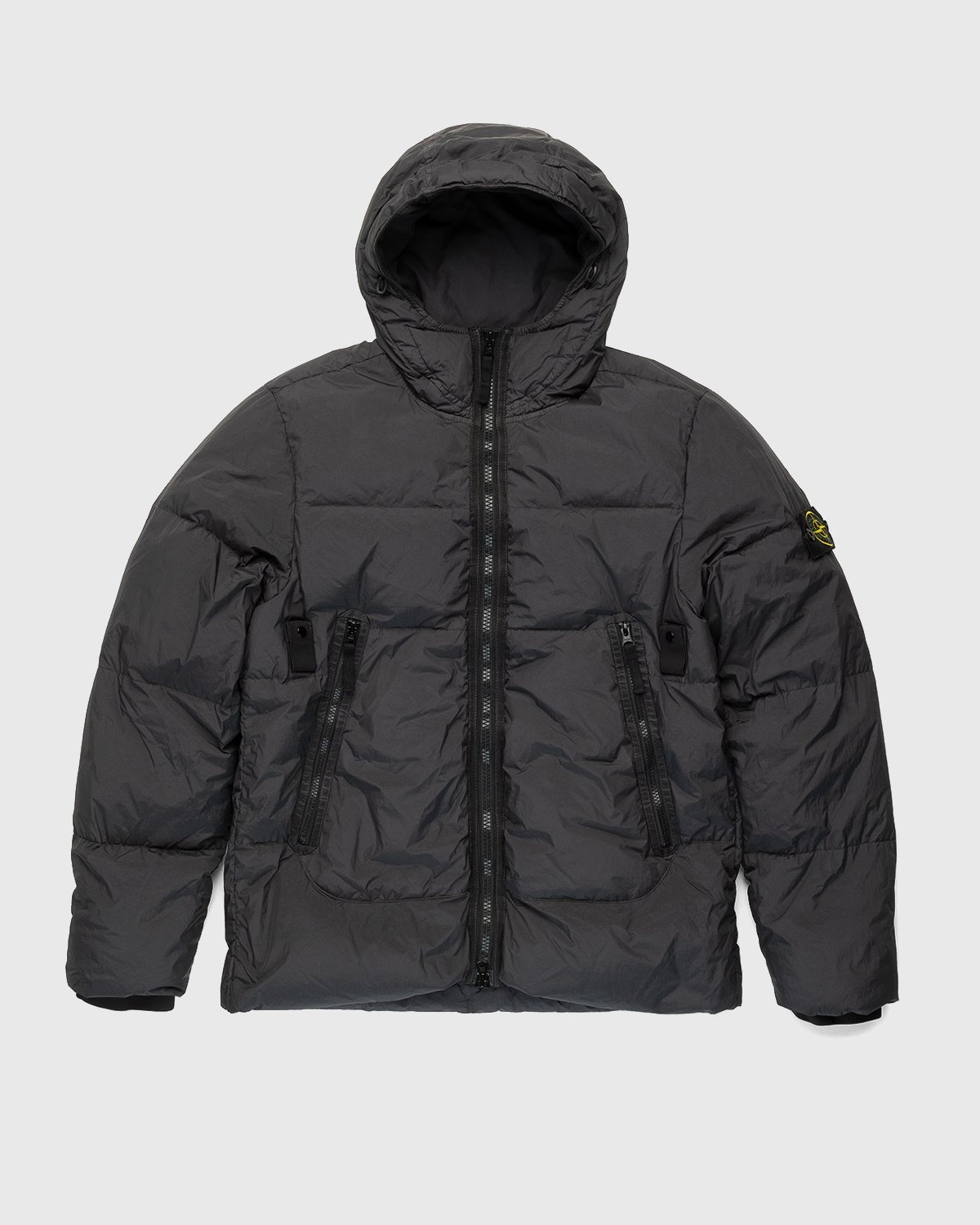 Stone Island – Real Down Jacket Charcoal - Outerwear - Black - Image 1