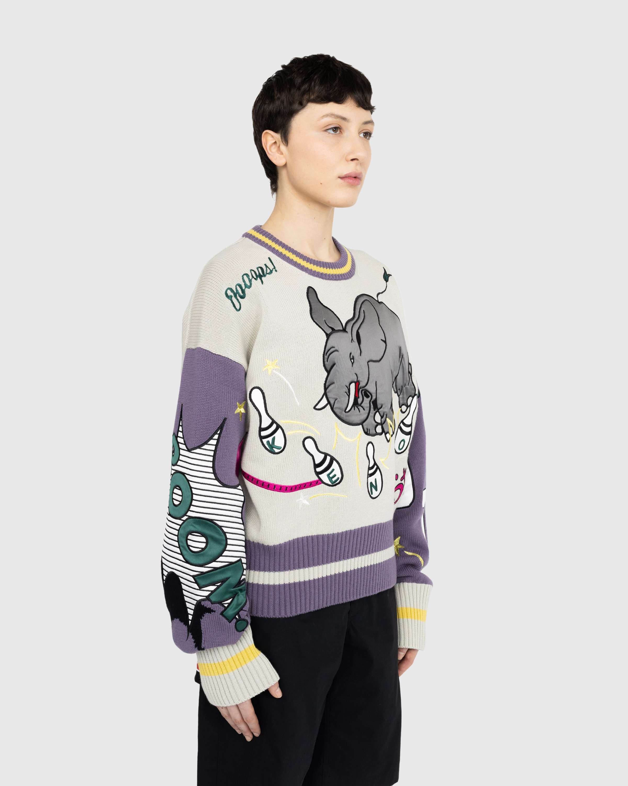 Kenzo – Elephant Jumper - Knitwear - Purple - Image 3
