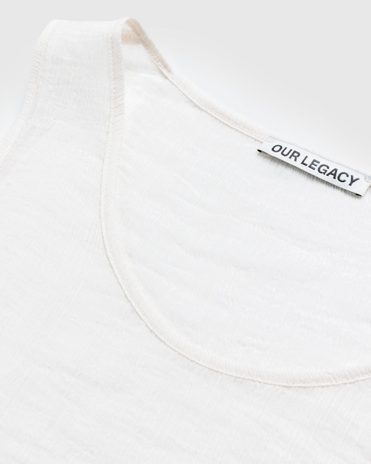 Our Legacy – Singlet Almond Milk Ruffle Viscose - Tops - Beige - Image 5