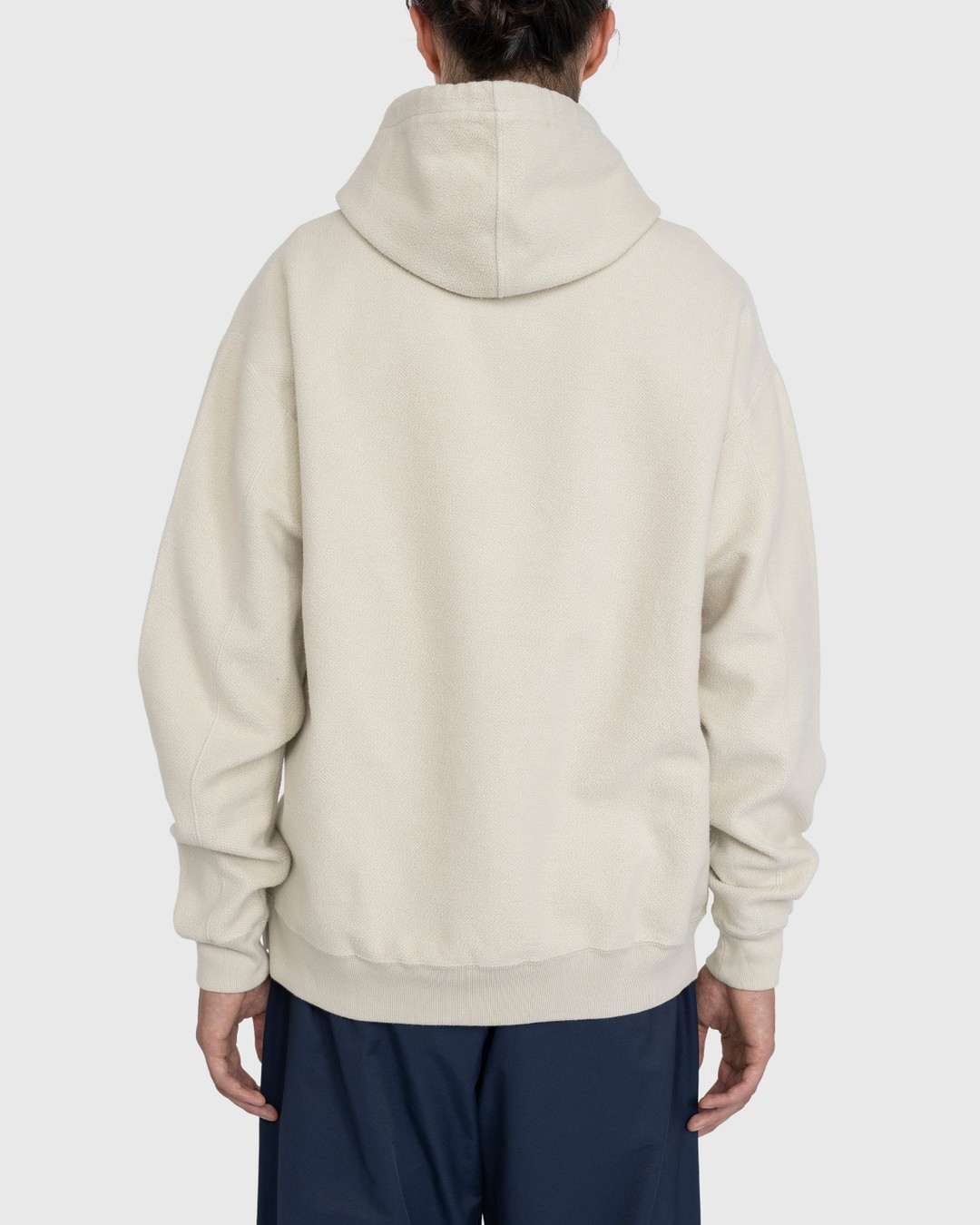 Highsnobiety – Script Logo Reverse Fleece Hoodie Beige - Sweats - Beige - Image 2