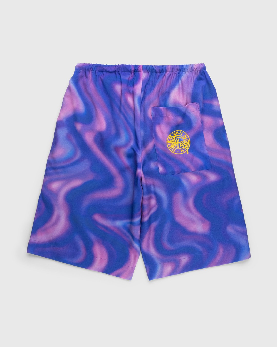 Stüssy x Dries van Noten – Airbrush Shrooms Shorts - Bermuda Cuts - Purple - Image 2