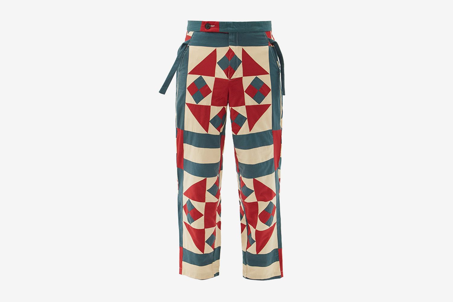 Vina Pinwheel-Quilted Cotton Trousers