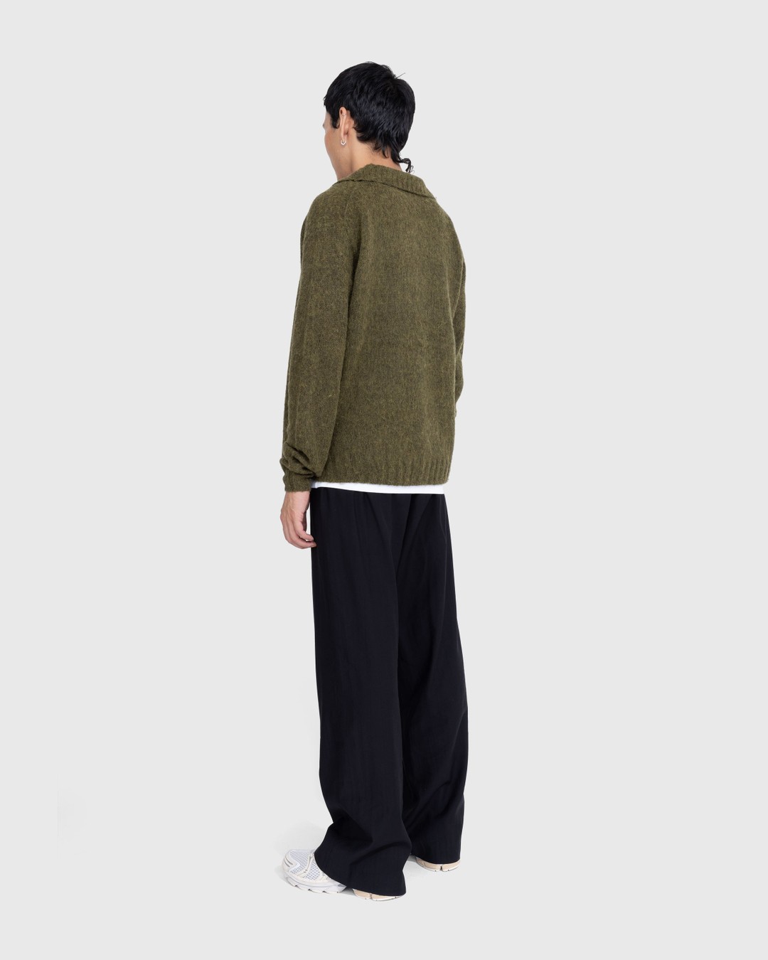 Acne Studios – Polo Wool Cardigan Dark Olive - Knitwear - Green - Image 4
