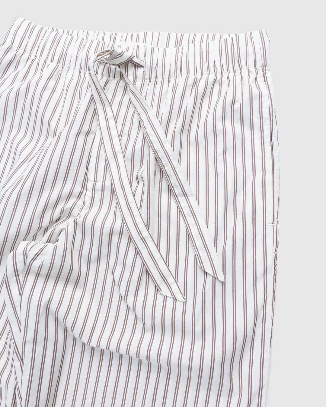 Tekla – Cotton Poplin Pyjamas Pants Hopper Stripes - Pyjamas - Beige - Image 3
