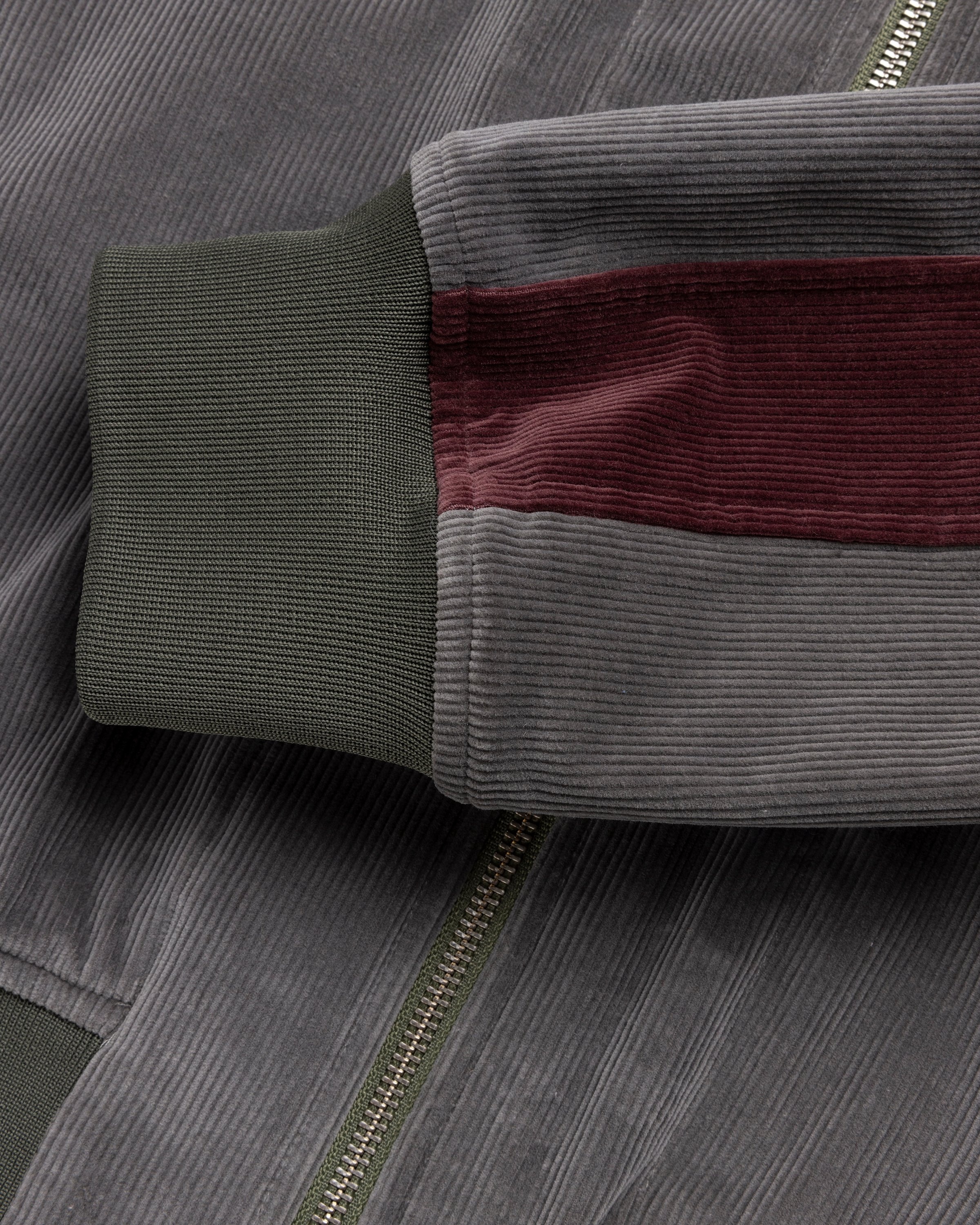 RANRA – Blom Track Jacket Moss/Bordeaux - Outerwear - Grey - Image 5