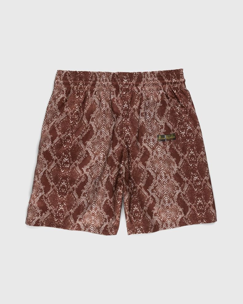 Acne Studios – Python Print Swim Shorts Rust Red