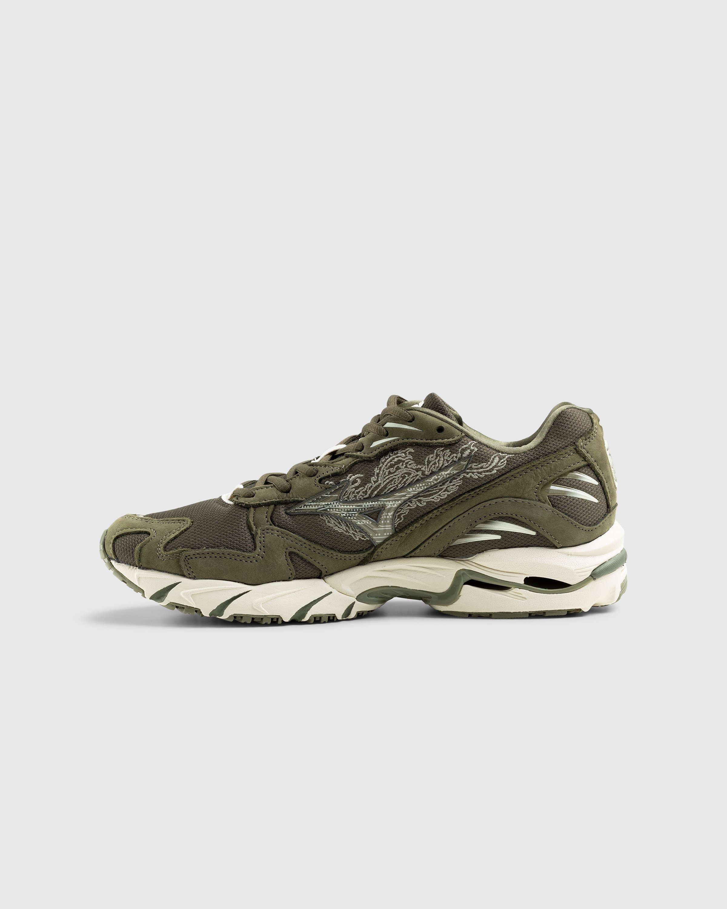 Mizuno x Maharishi – Wave Rider 10 Olive Green - Sneakers - Black - Image 2