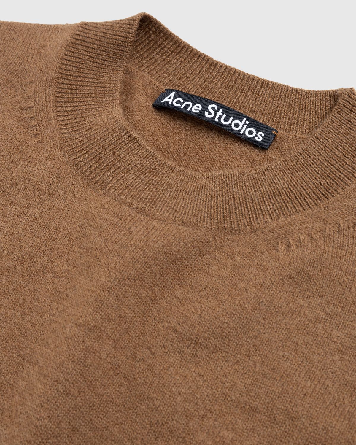 Acne Studios – Wool Crewneck Sweater Toffee Brown - Knitwear - Brown - Image 5