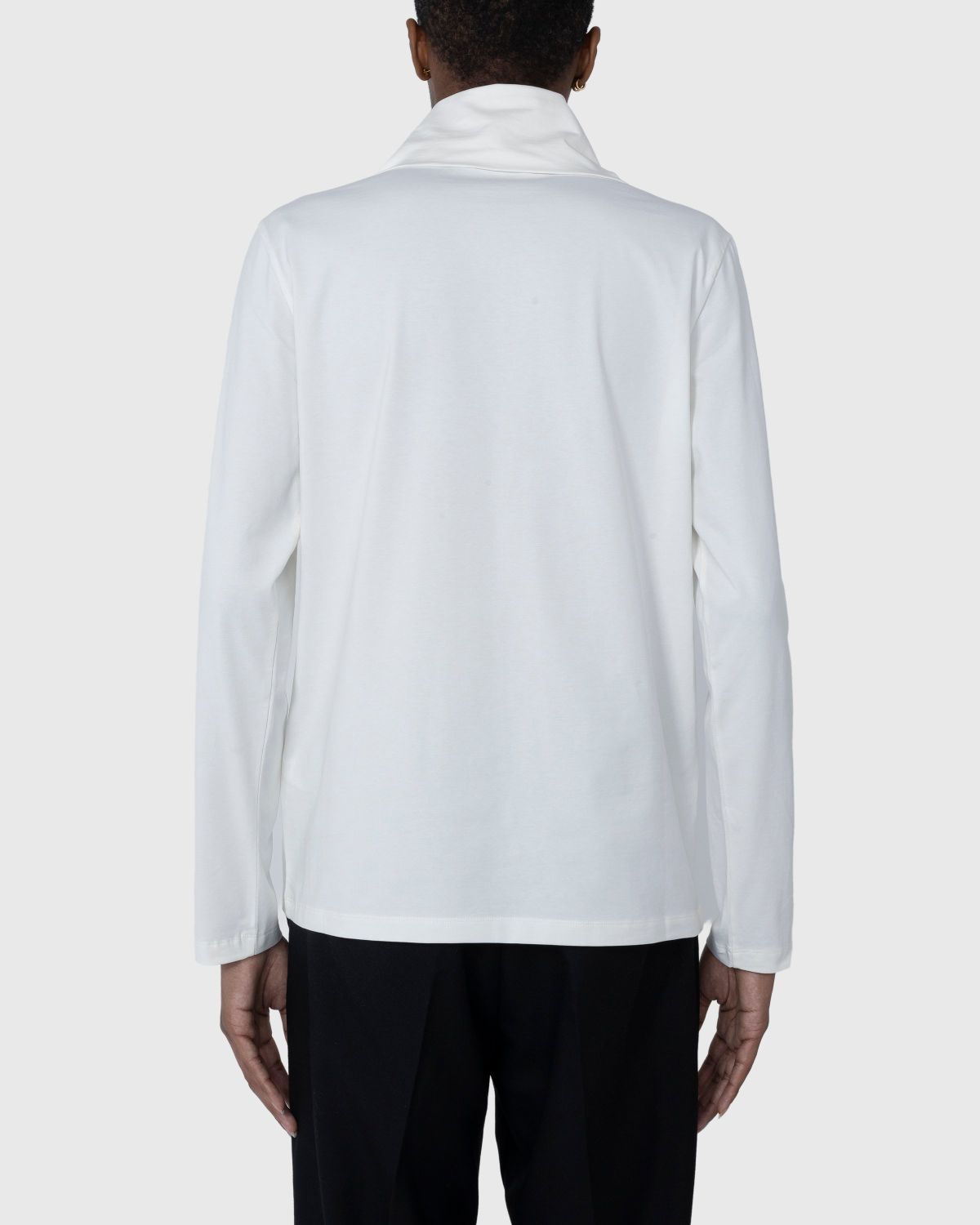 Jil Sander – Zip-Up Longsleeve Milk - Tops - Beige - Image 4