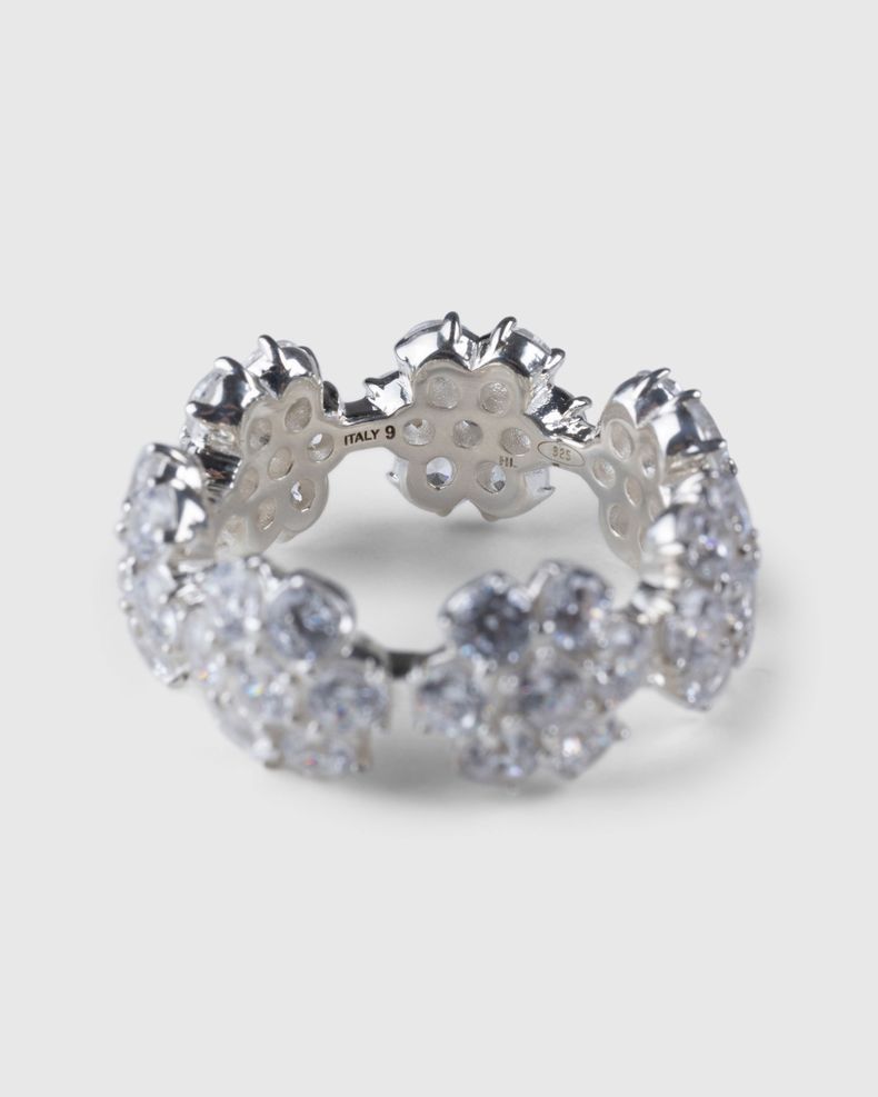 Daisy Eternity Ring Silver/White