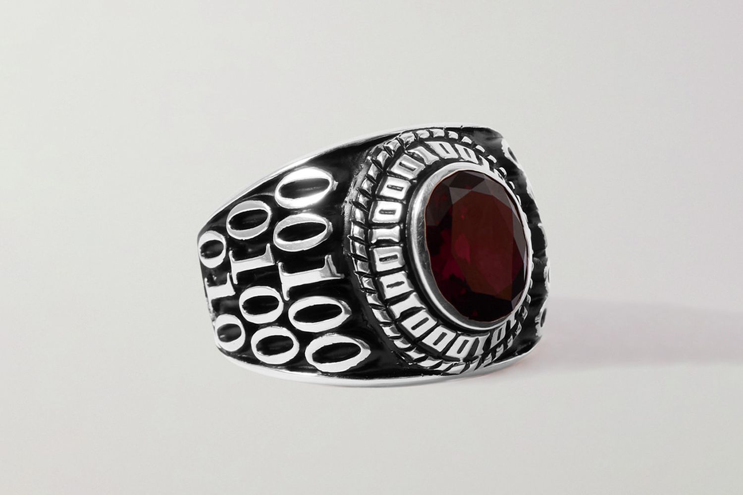 College Burnished Sterling Silver Ring