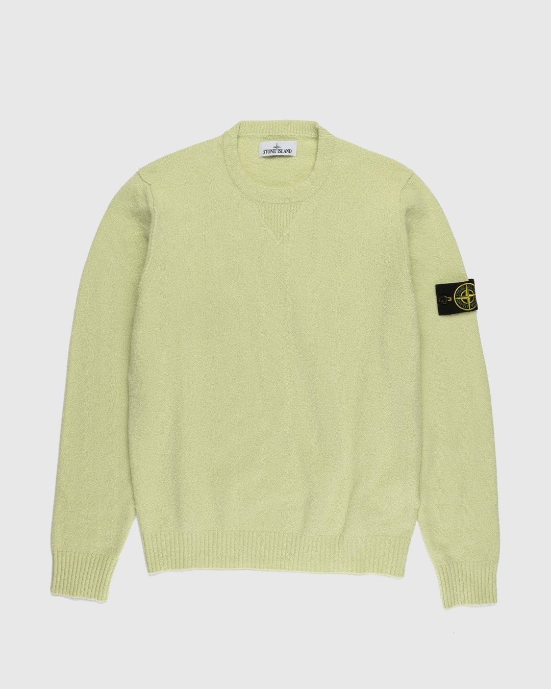 Stone Island – 548D2 Stockinette Stitch Sweater Light Green - Knitwear - Green - Image 1