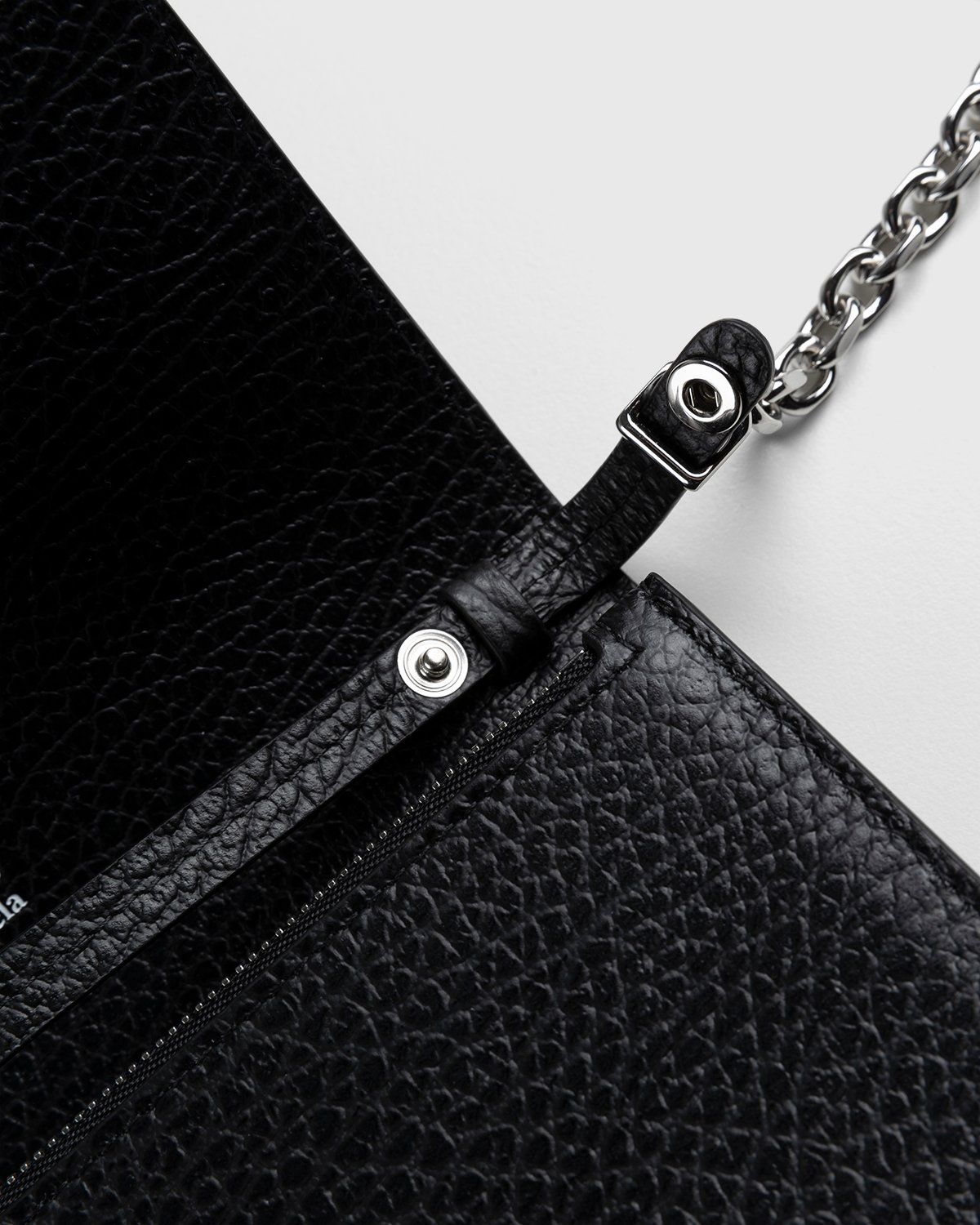 Maison Margiela – Leather Wallet With Chain Black - Wallets - Black - Image 6