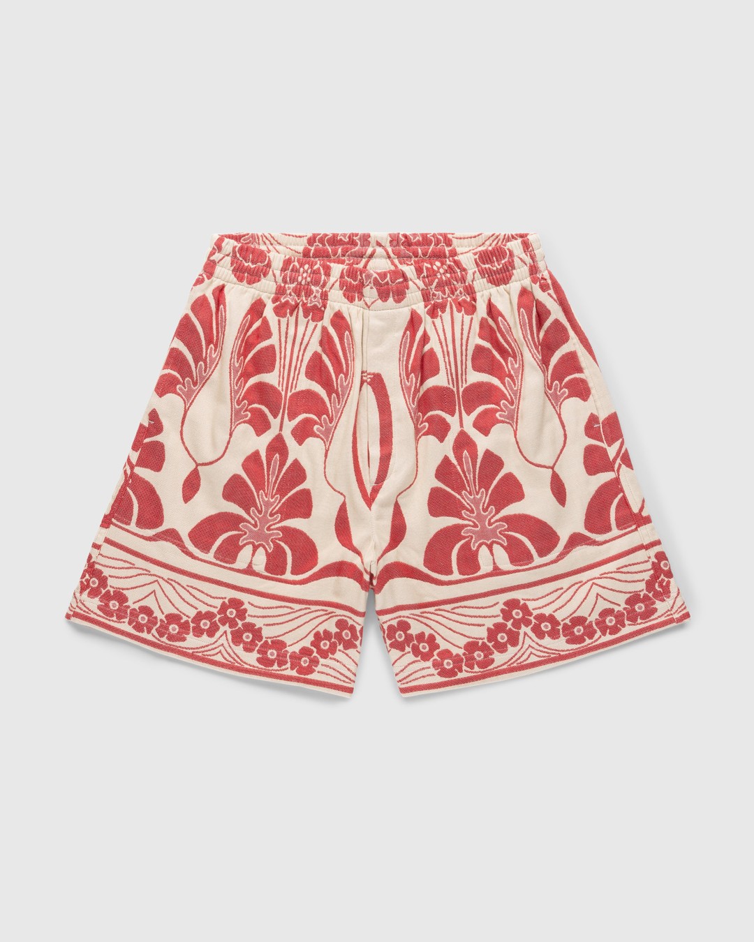 Bode – Nouveau Monstera Shorts Red - Shorts - Red - Image 1