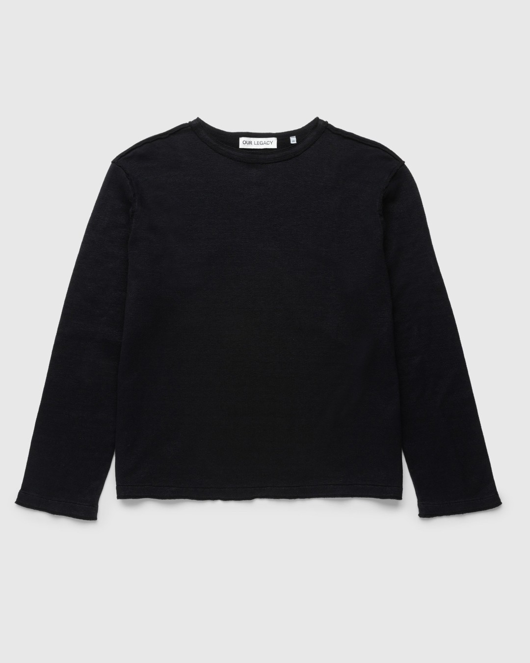 Our Legacy – Inverted Sweatshirt Black Hemp Loopback - Longsleeves - Black - Image 1