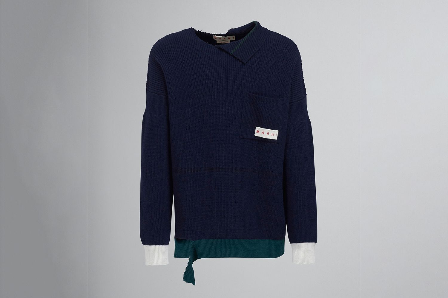 Shetland Wool And Cotton Crewneck Sweater