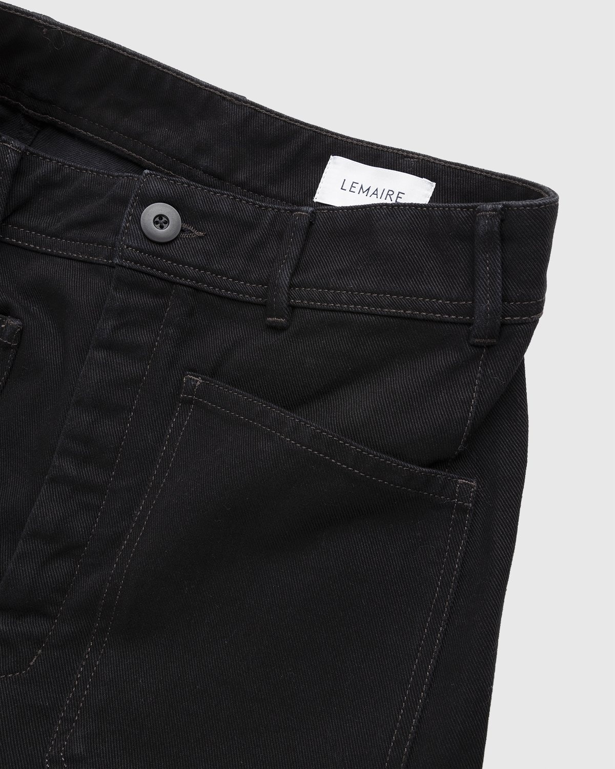 Lemaire – Rinsed Denim Sailor Pants Black - Pants - Black - Image 3