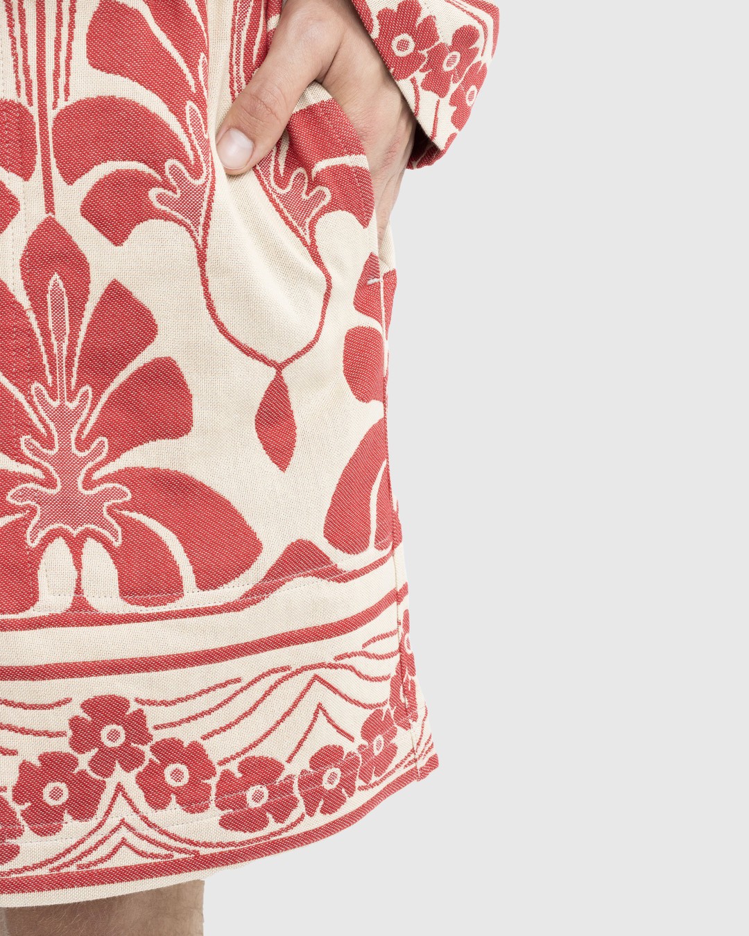 Bode – Nouveau Monstera Overshirt Red - Shirts - Red - Image 4