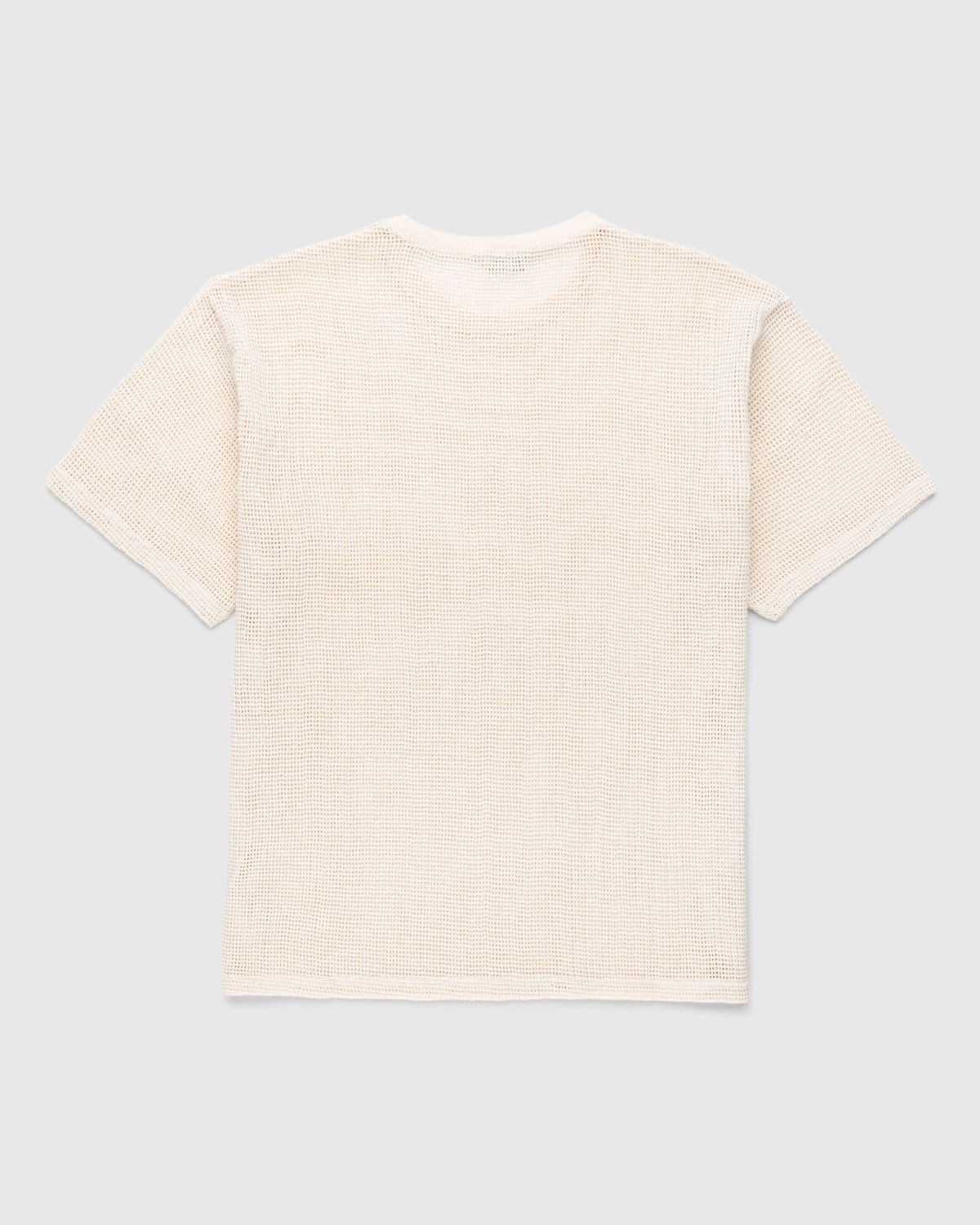 Highsnobiety – Cotton Mesh Knit T-Shirt Beige - T-shirts - Beige - Image 2