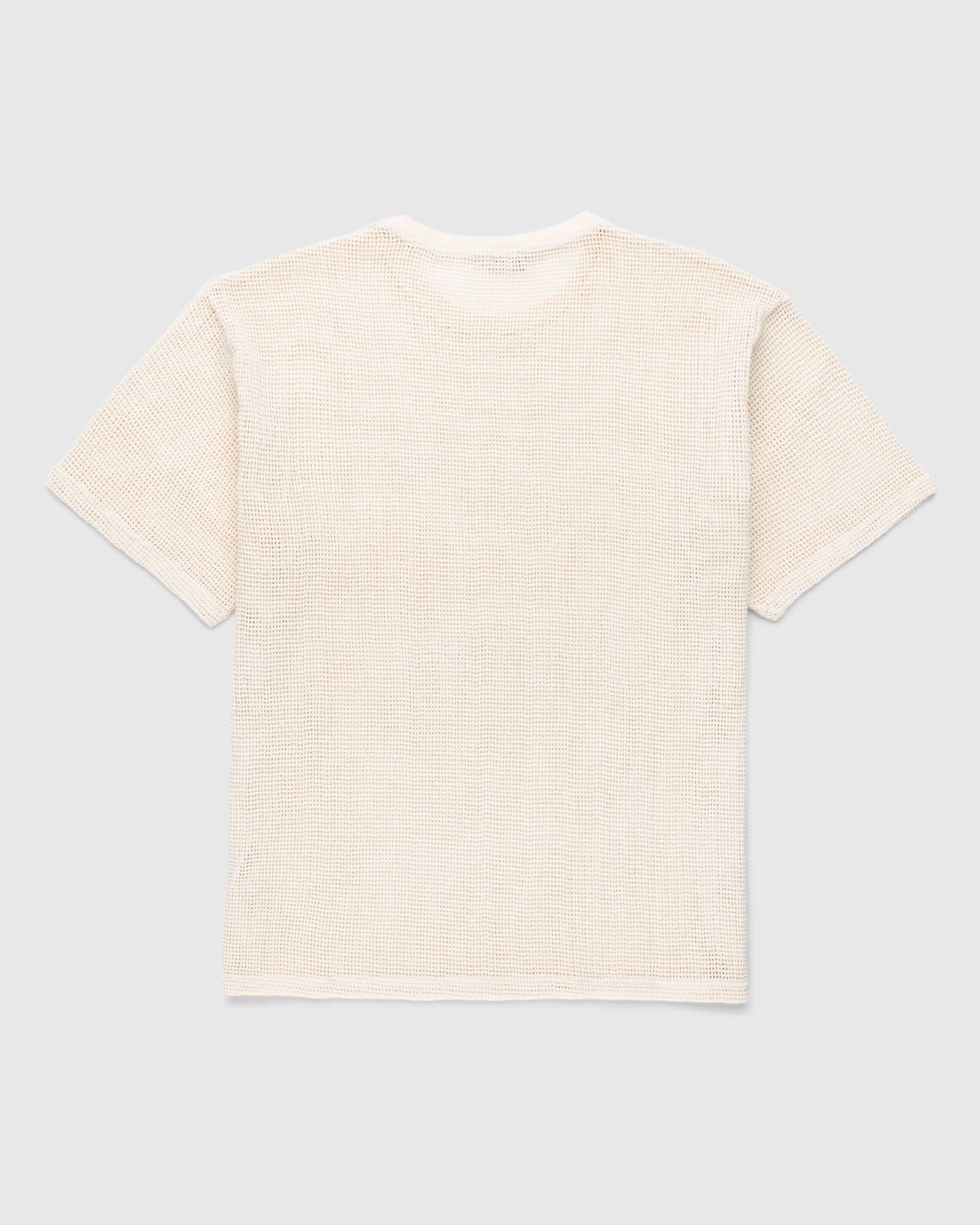 Highsnobiety – Cotton Mesh Knit T-Shirt Beige - T-Shirts - Beige - Image 2