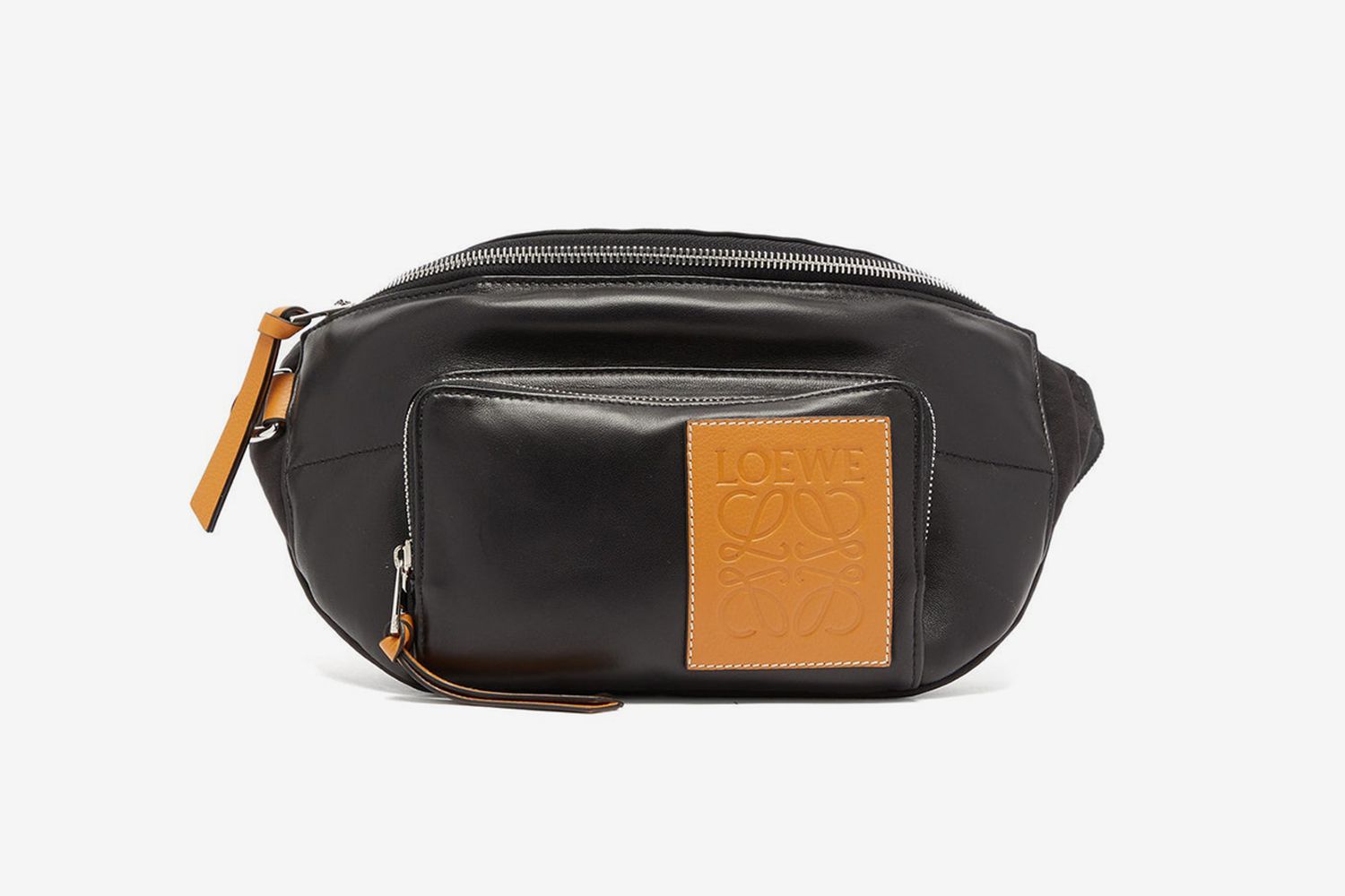 Anagram-Patch Leather Belt Bag