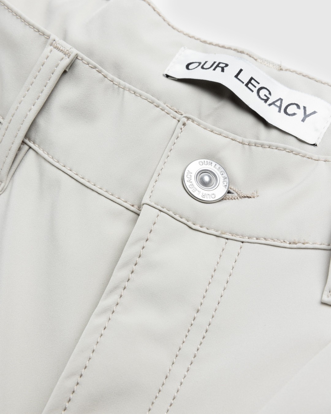 Our Legacy – Formal Cut Dusty White Muted Scuba - Pants - Beige - Image 5
