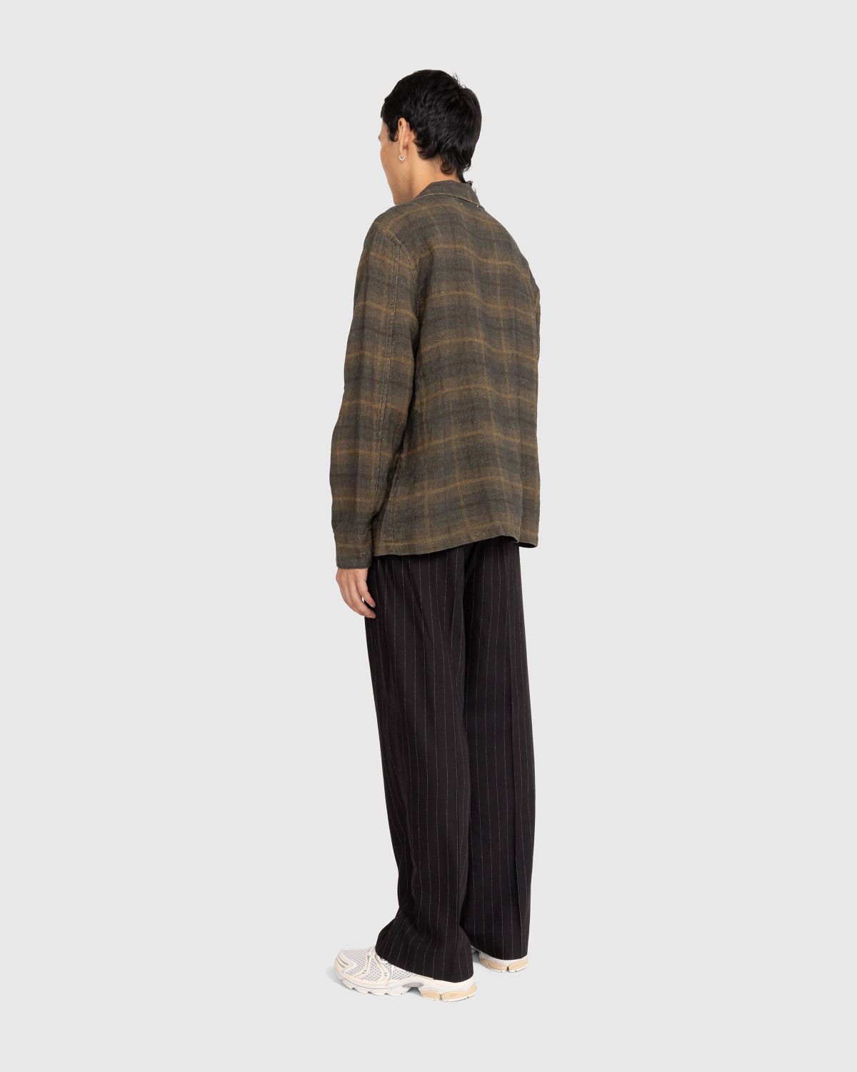 Our Legacy – Box Shirt Mirage Wax Check - Shirts - Green - Image 3