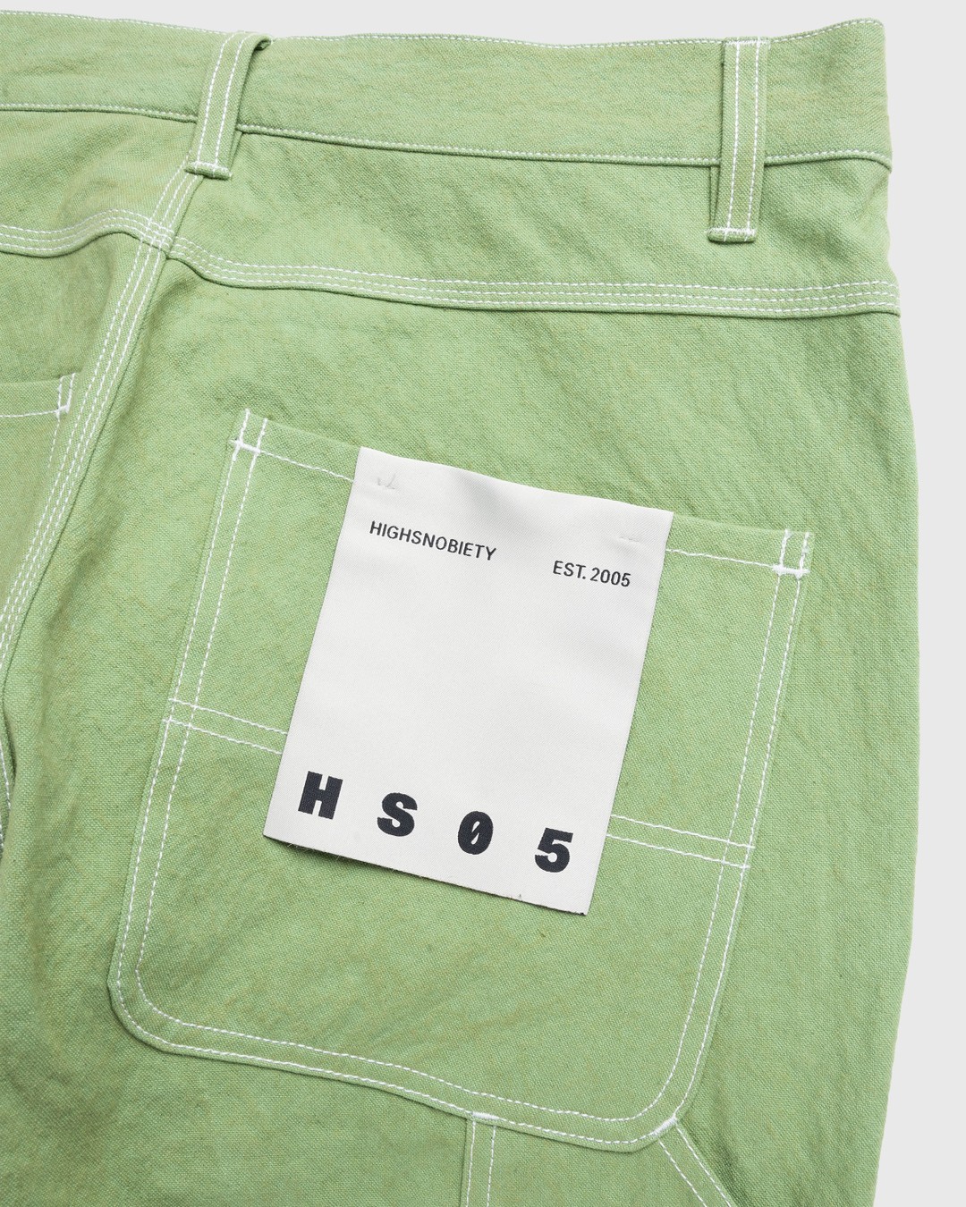 Highsnobiety HS05 – Sun Dried Canvas Carpenter Pants Green - Pants - Green - Image 7