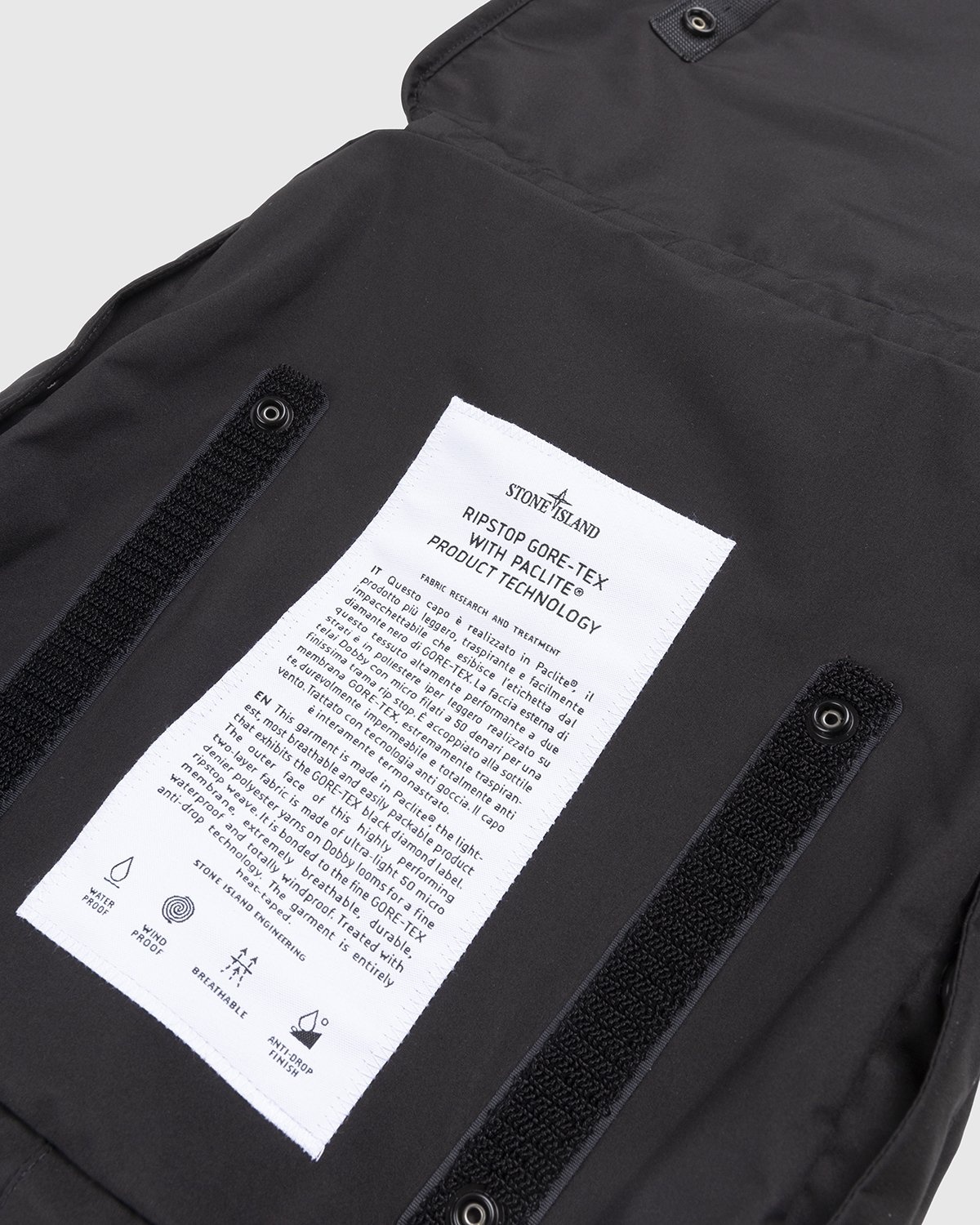 Stone Island 419G1 Ripstop Gore Tex Paclite Jacket Black