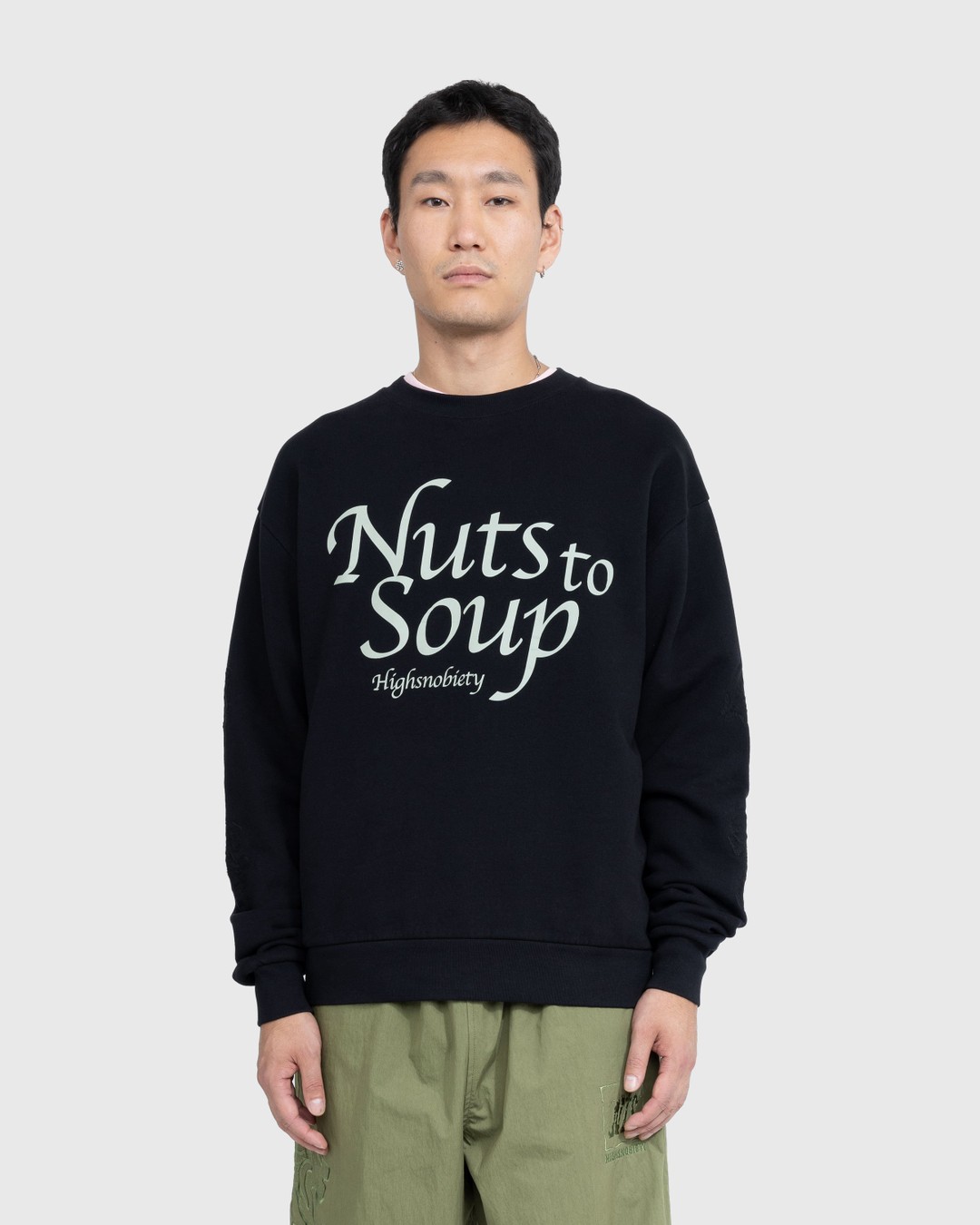 NTS x Highsnobiety – Nuts To Soup Crewneck Black - Knitwear - Black - Image 3