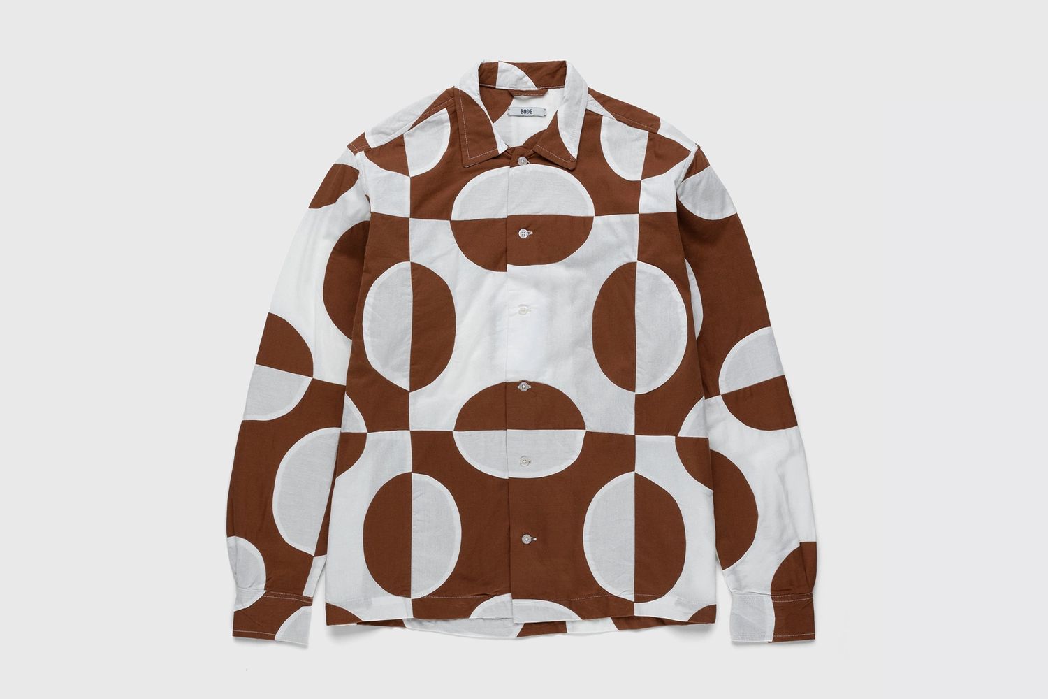 Duo Oval Patchwork Long-Sleeve Shirt