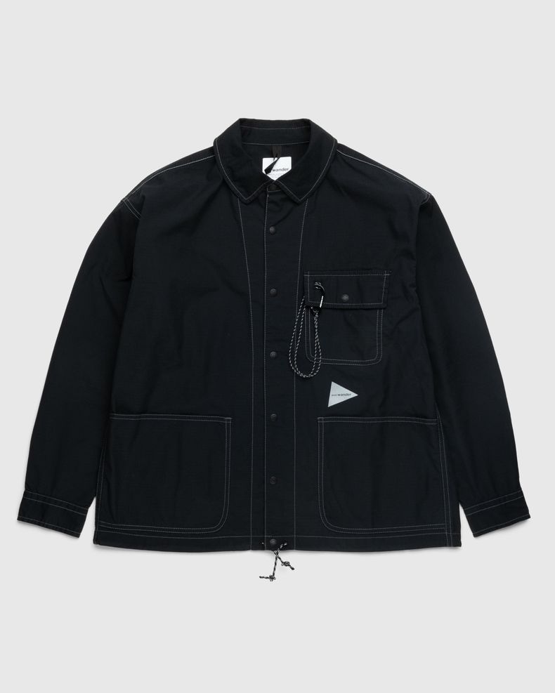 And Wander – Dry Ripstop Shirt Jacket Black