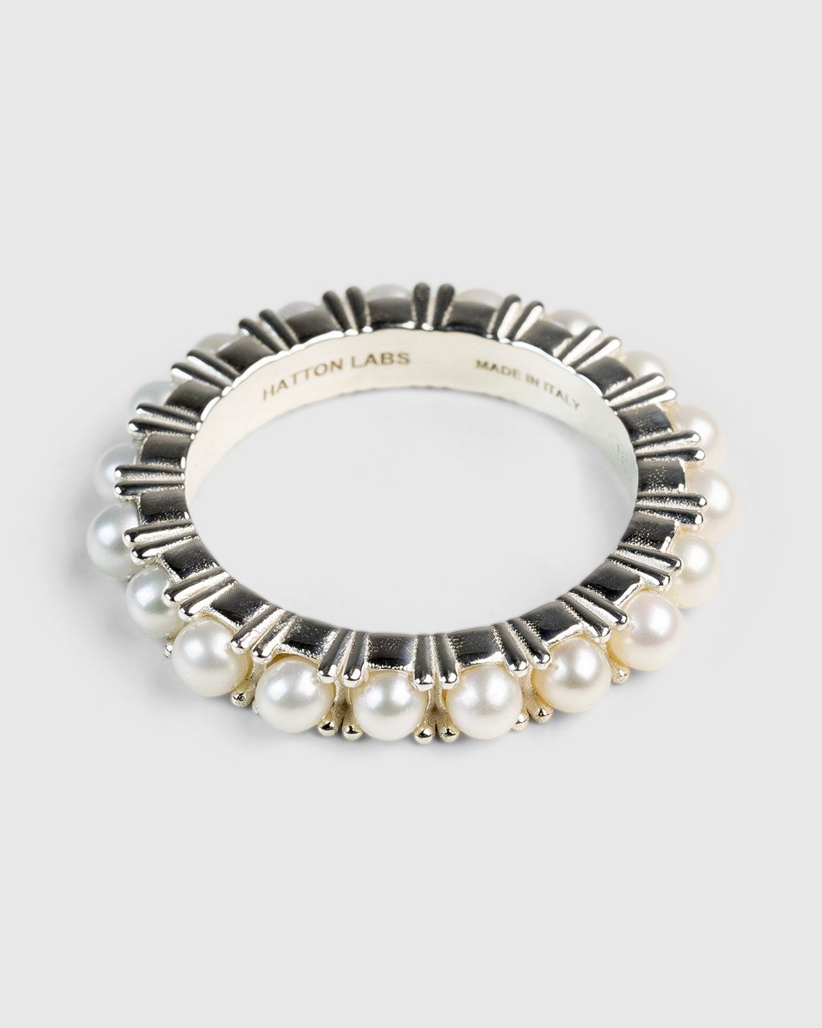 Hatton Labs – Pearl Eternity Ring White - Rings - White - Image 3