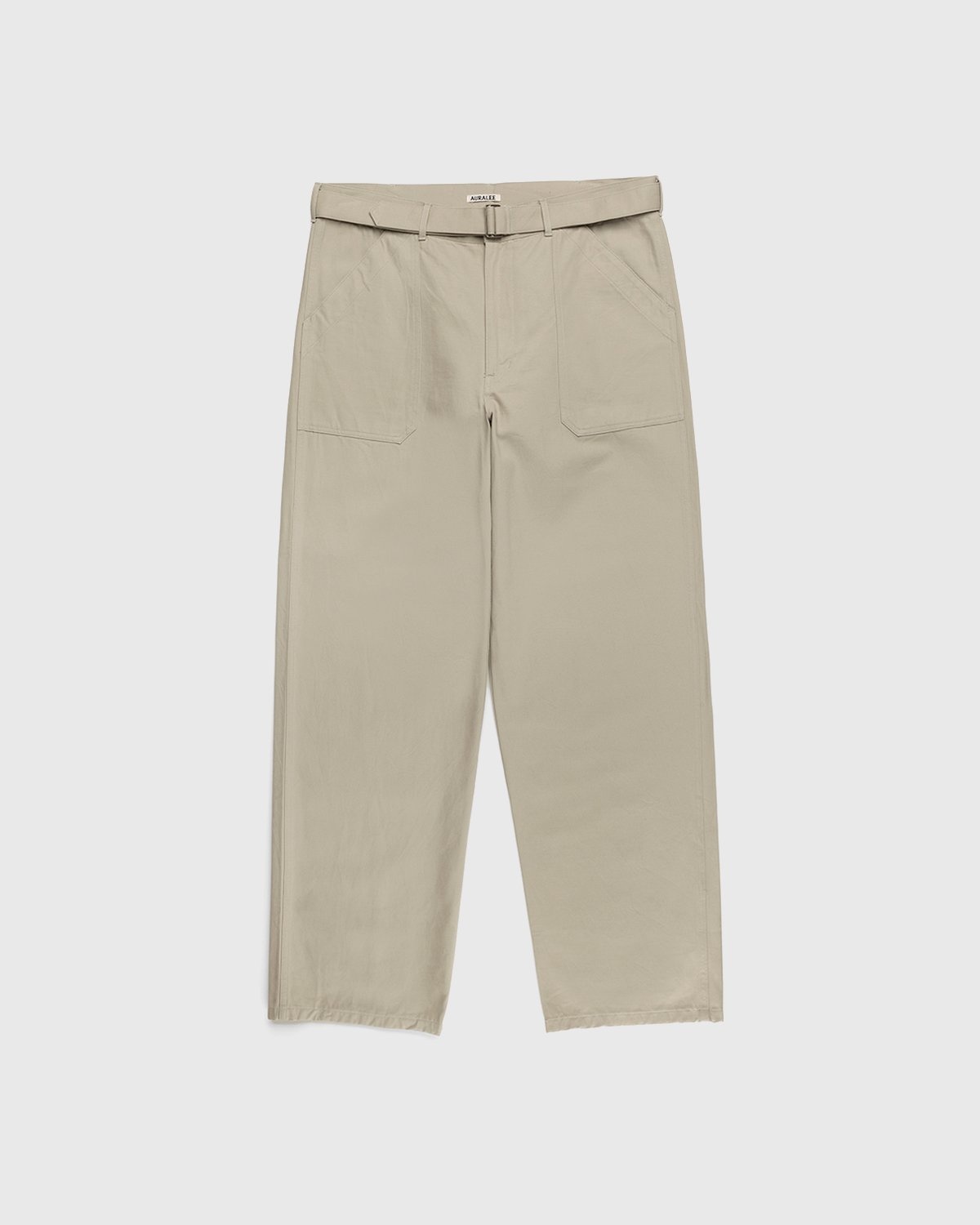 Auralee – Cotton Woven Pants Khaki - Trousers - Multi - Image 1