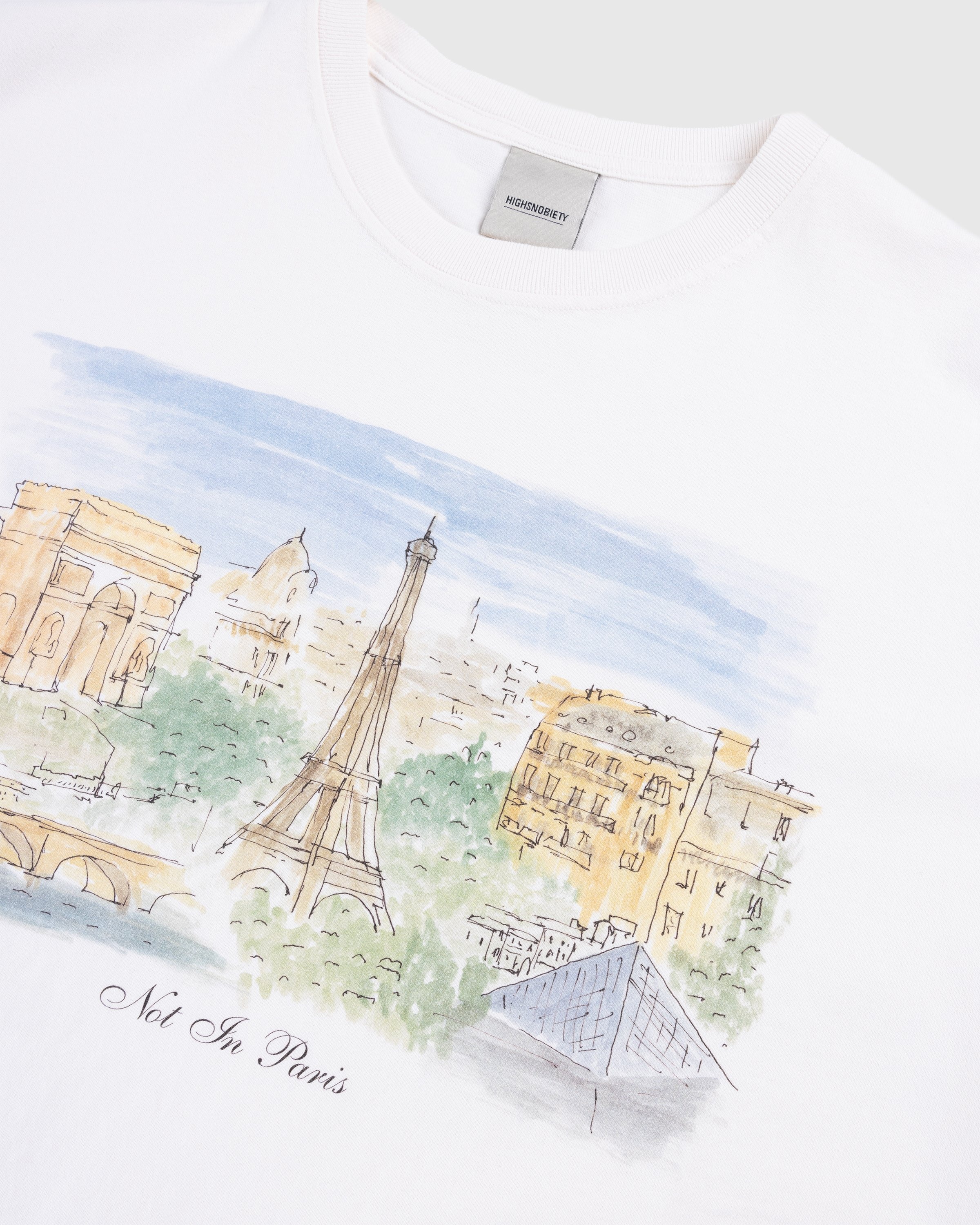 Highsnobiety – Not in Paris 5 T-Shirt Off-White - Tops - Beige - Image 5