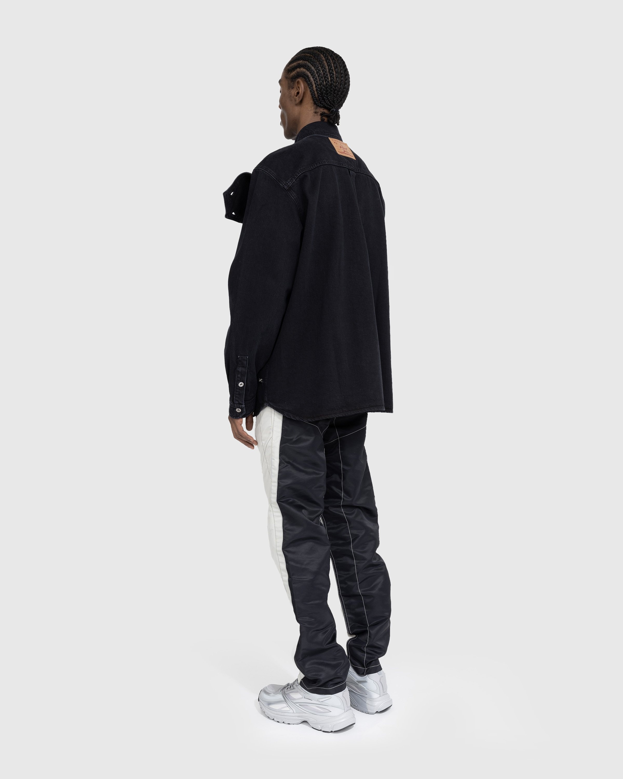 Y/Project – Evergreen Snap Off Denim Shirt Black - Shirts - Black - Image 4