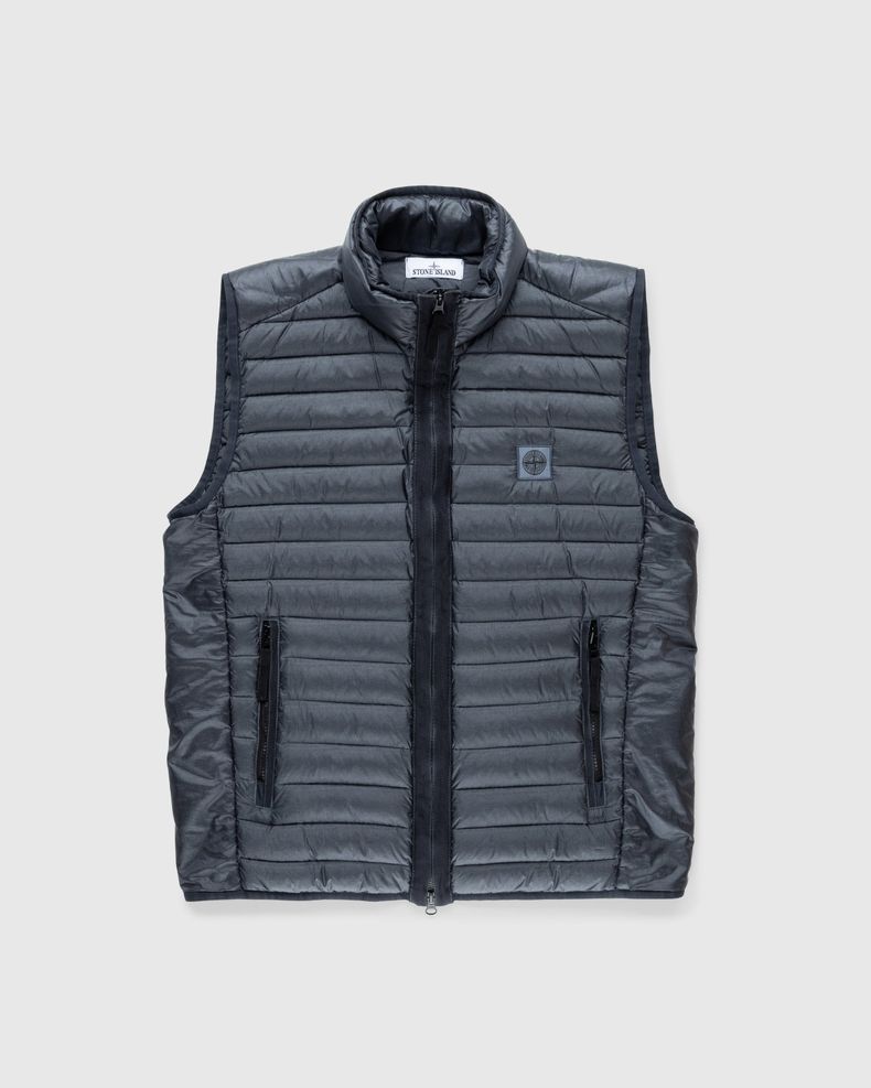 Recycled Nylon Down Vest Lead Grey