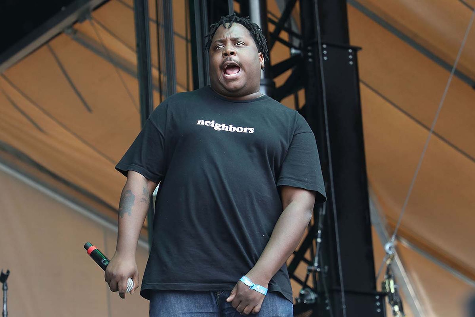 Stepa J. Groggs of Injury Reserve performs onstage for Day 1 of 2019 Governors Ball
