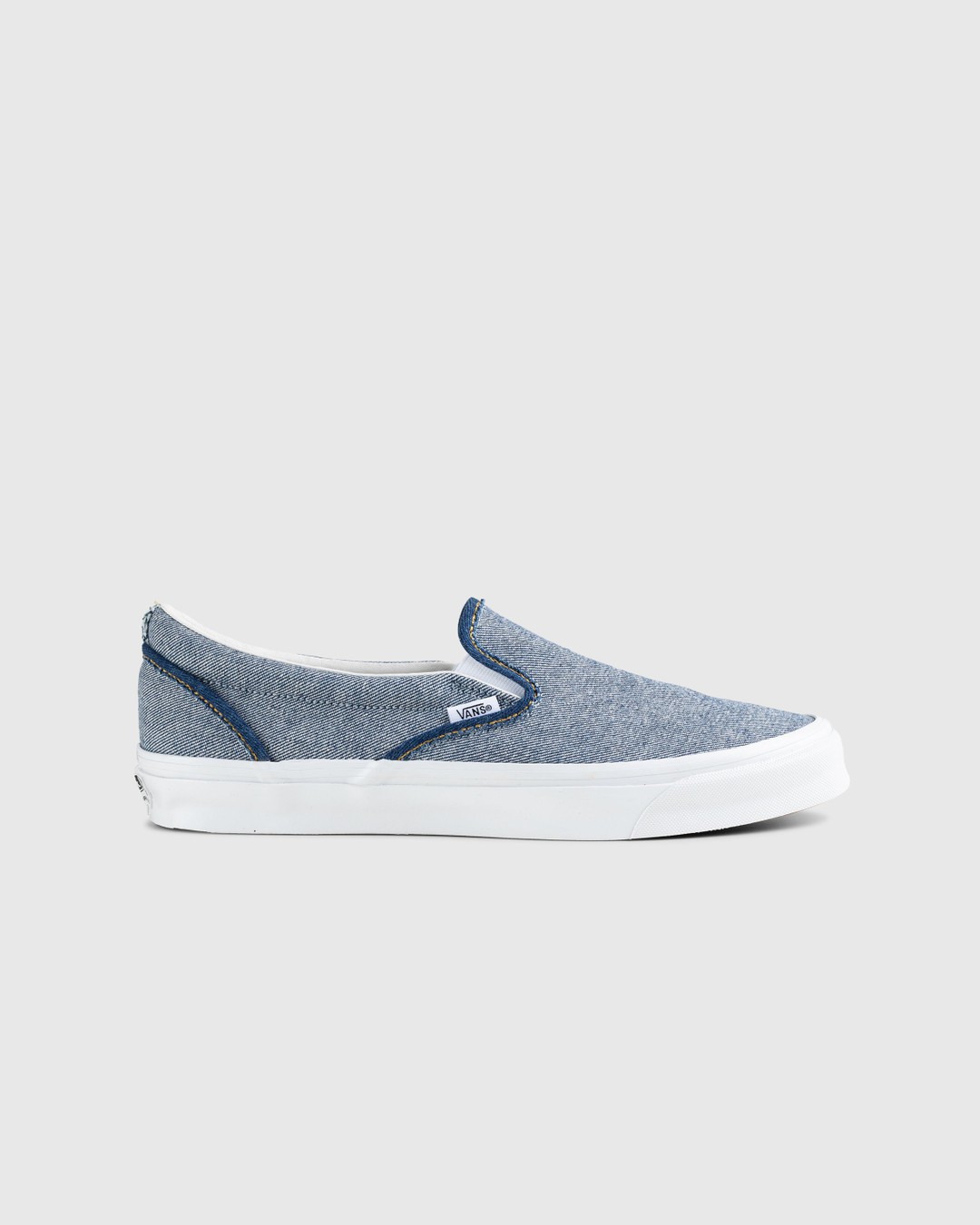 Denim vans discount slip on